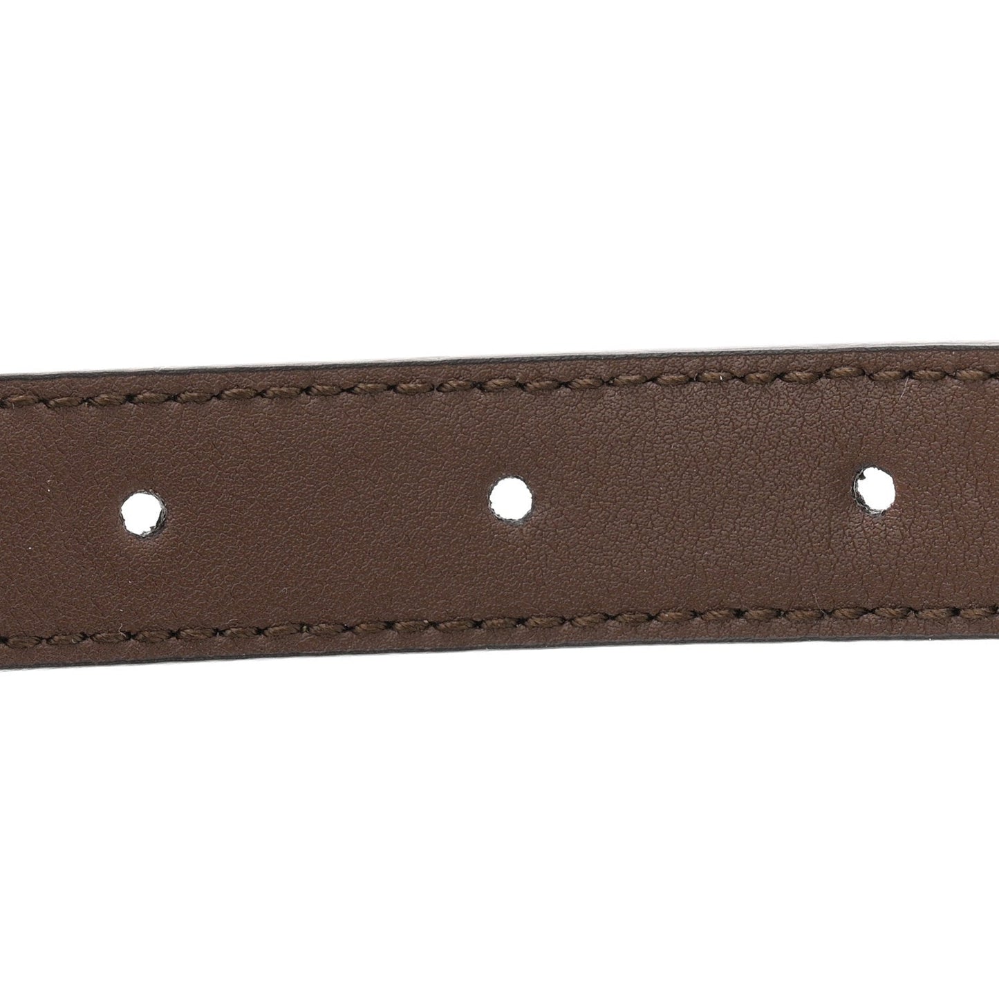 GG Supreme Monogram Calfskin Strawberry Buckle Thin Belt 80 32 Beige Ebony New Acero