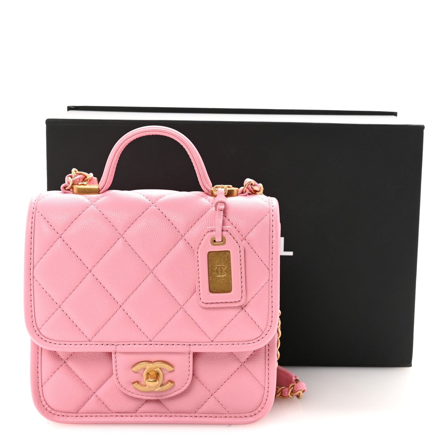 Caviar School Memory Mini Top Handle Flap Light Pink