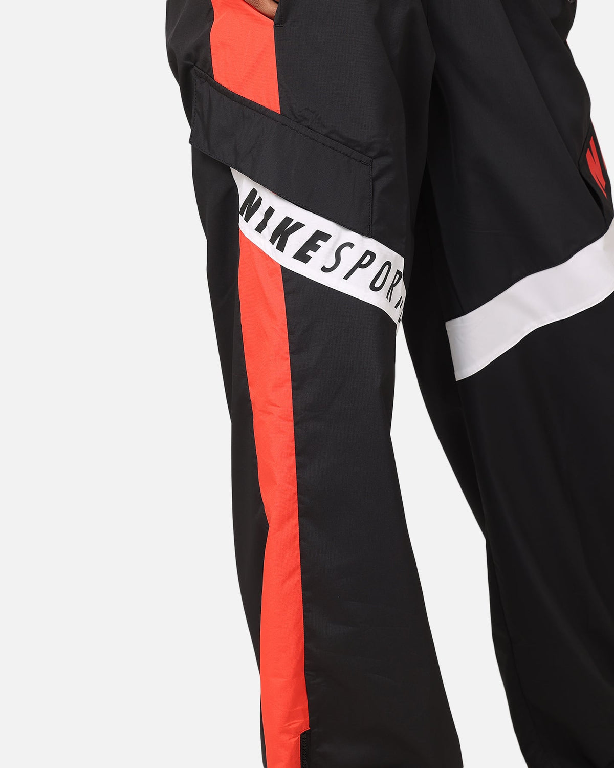 Nike Women's Sportswear Woven Oversized Pant Black/Light Crimson/White