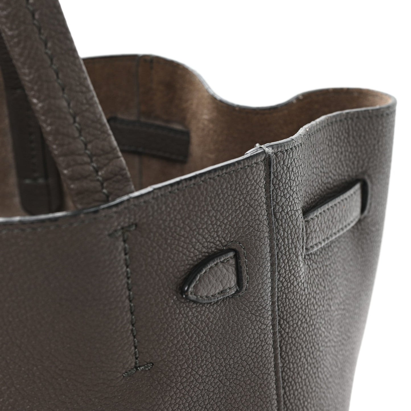 Soft Grained Calfskin Small Belt Cabas Phantom Taupe