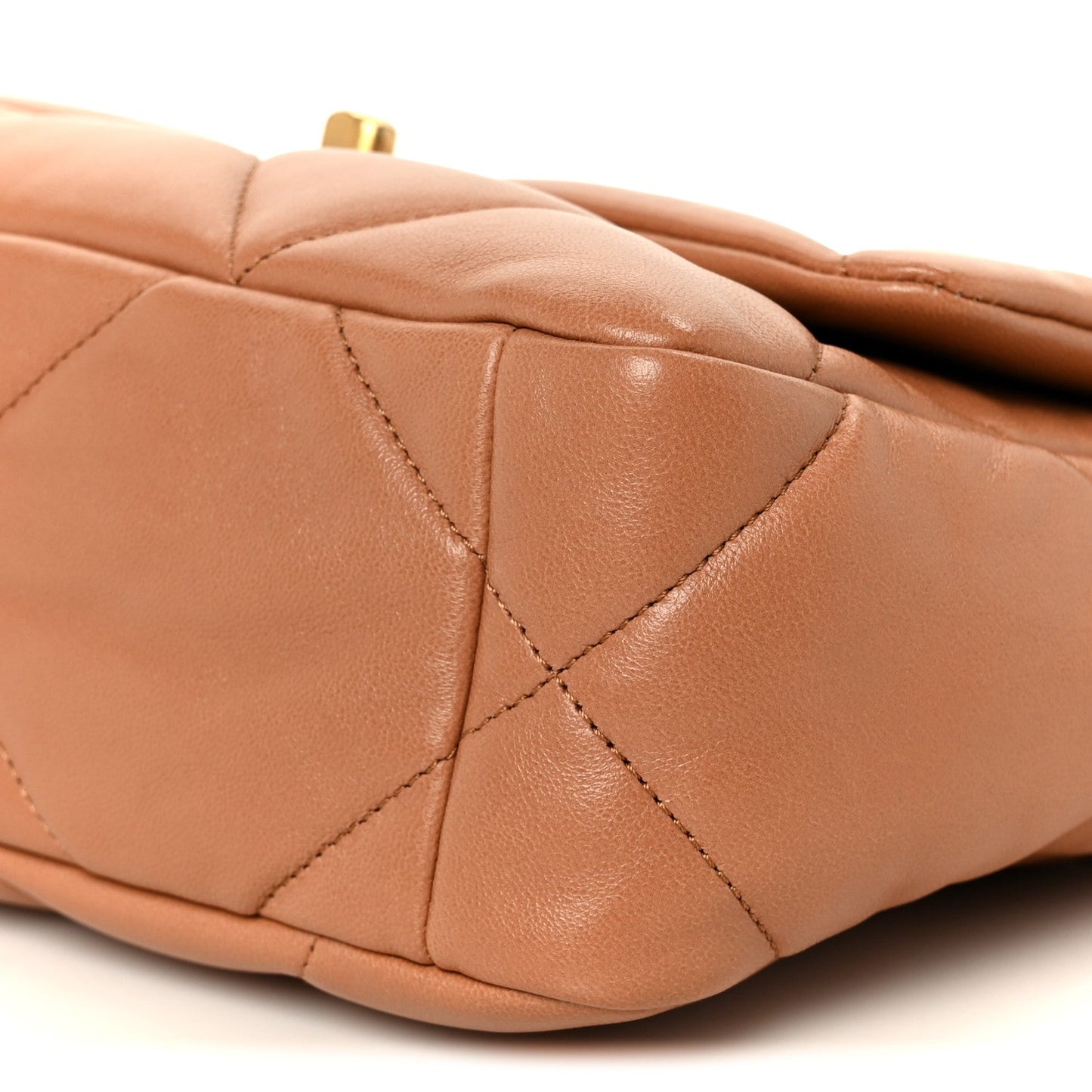 Lambskin Quilted Medium Chanel 19 Flap Brown