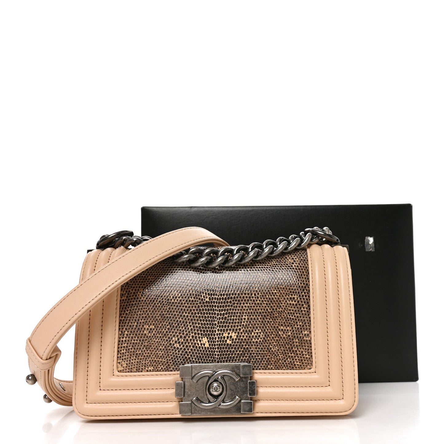 Lizard Calfskin Small Boy Flap Pink