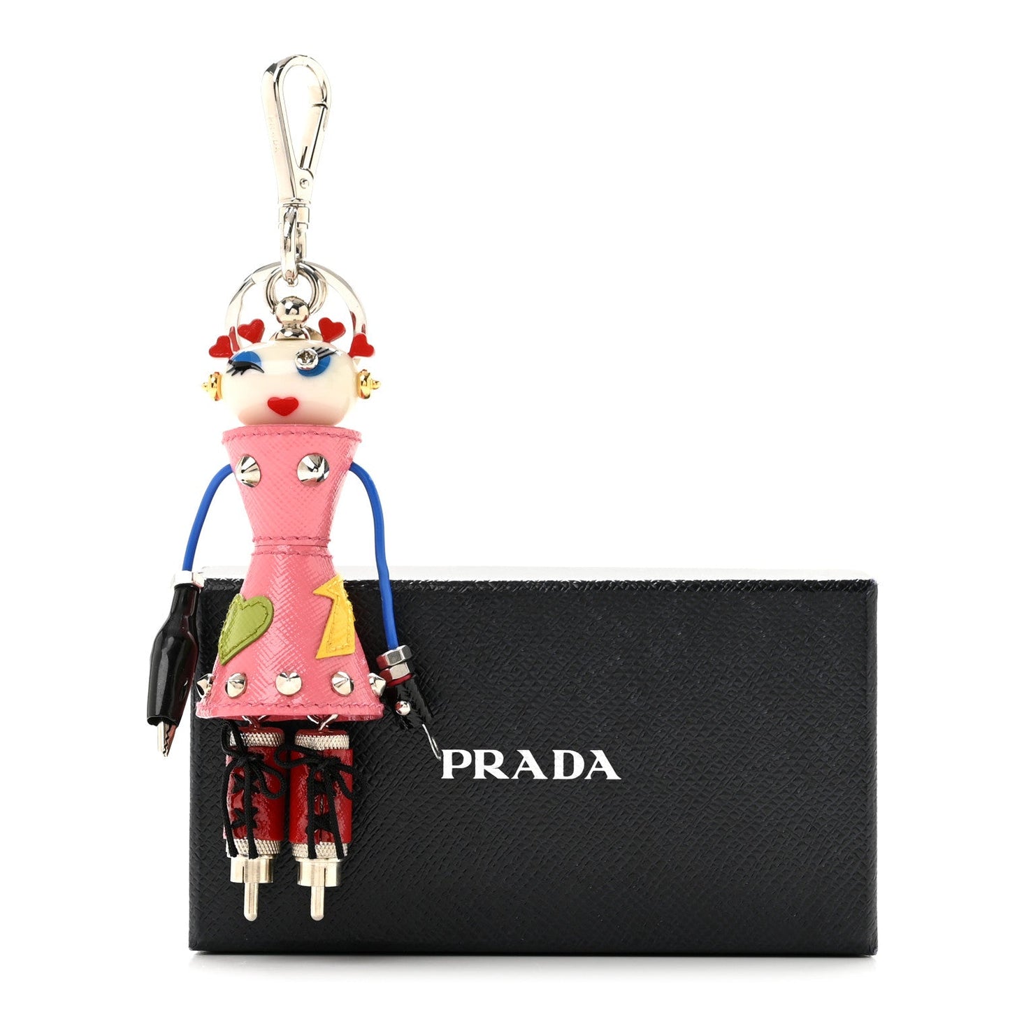Saffiano Giulietta Robot Trick Keychain Begonia