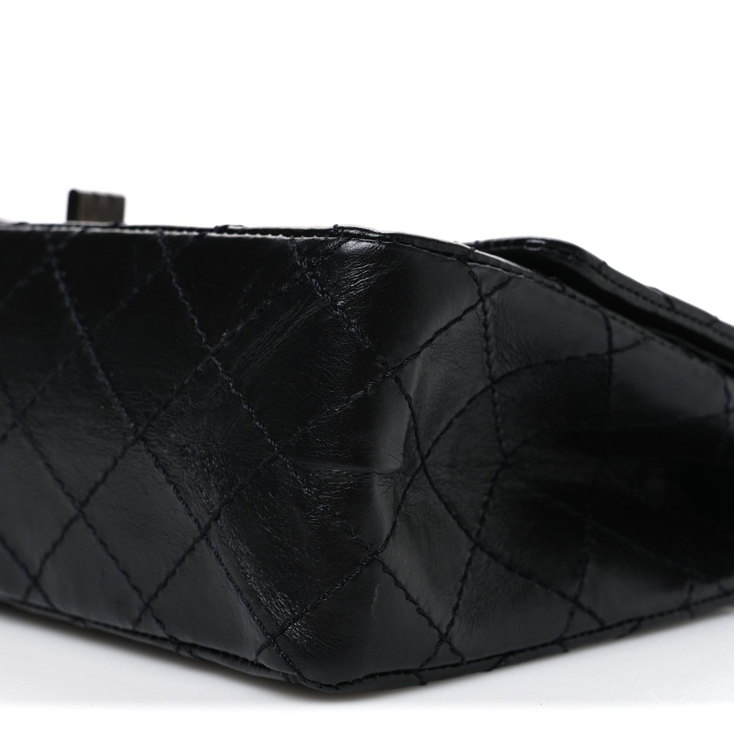 Aged Calfskin Quilted 2.55 Reissue 225 Flap So Black