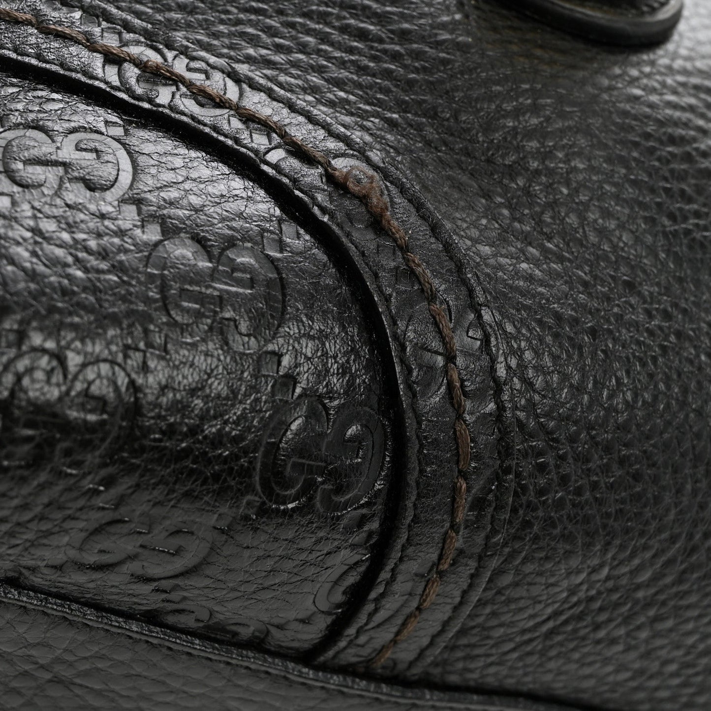 Calfskin Guccissima Signoria Bowler Bag Black