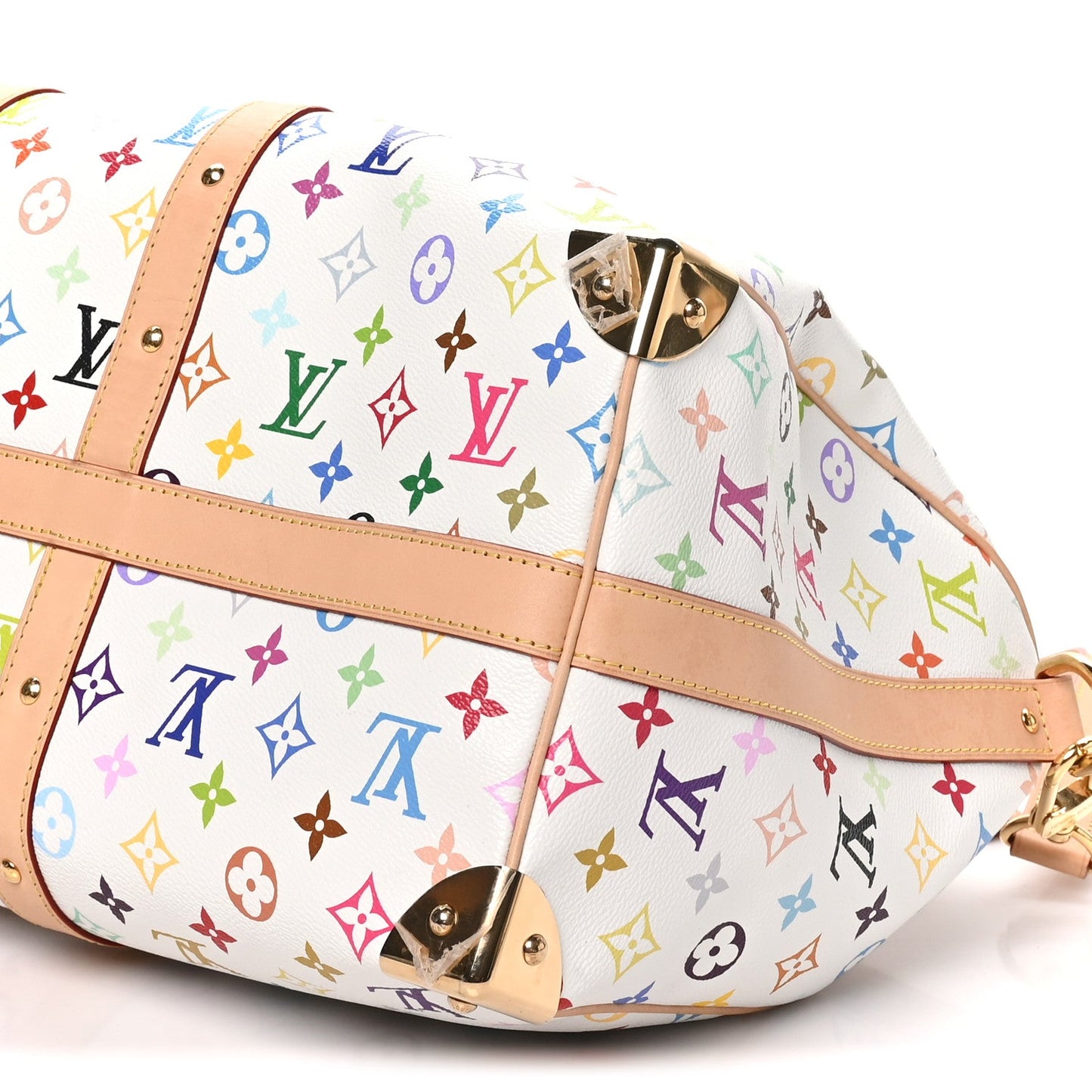 LV X TM Monogram Multicolor Keepall Bandouliere 45 White