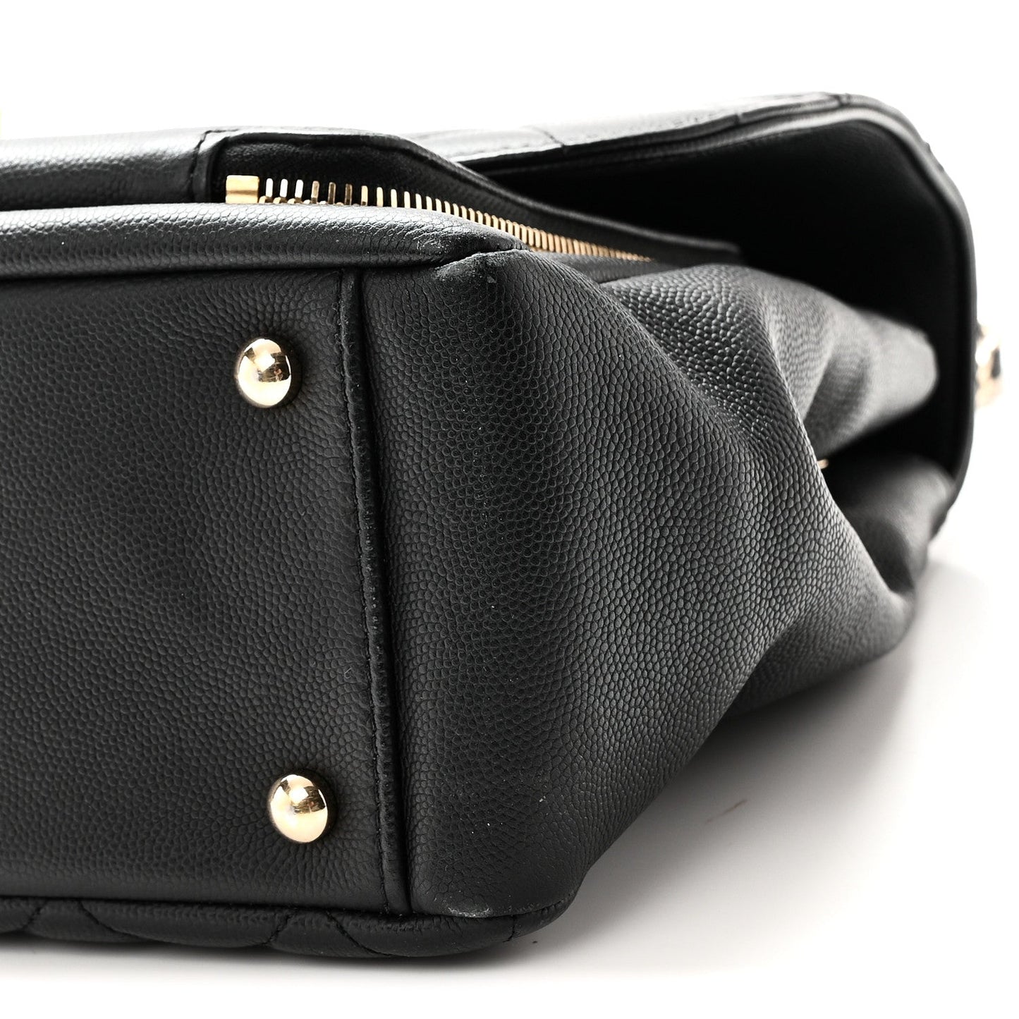 Caviar Quilted Large Business Affinity Flap Black Black