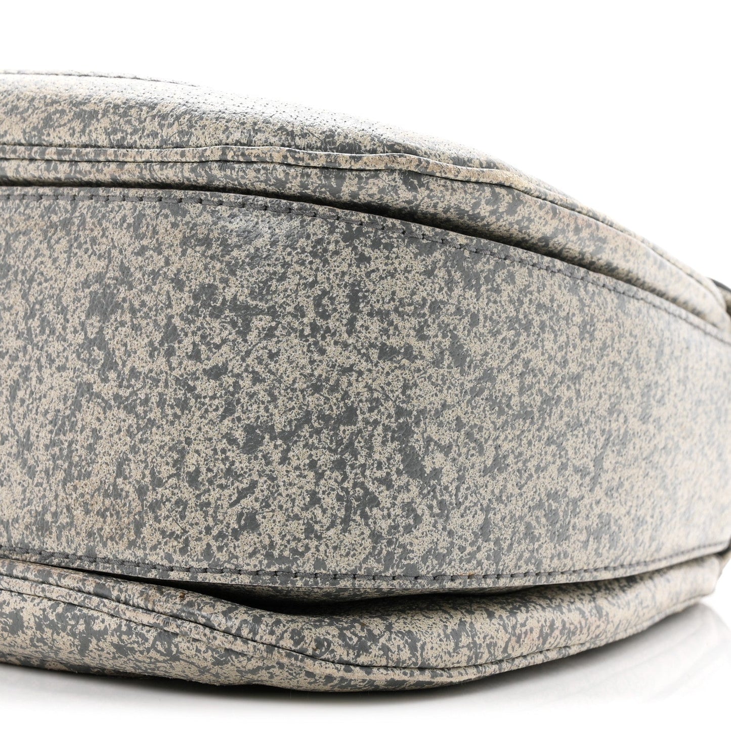 Calfskin Large New Bamboo Top Handle Bag Light Grey