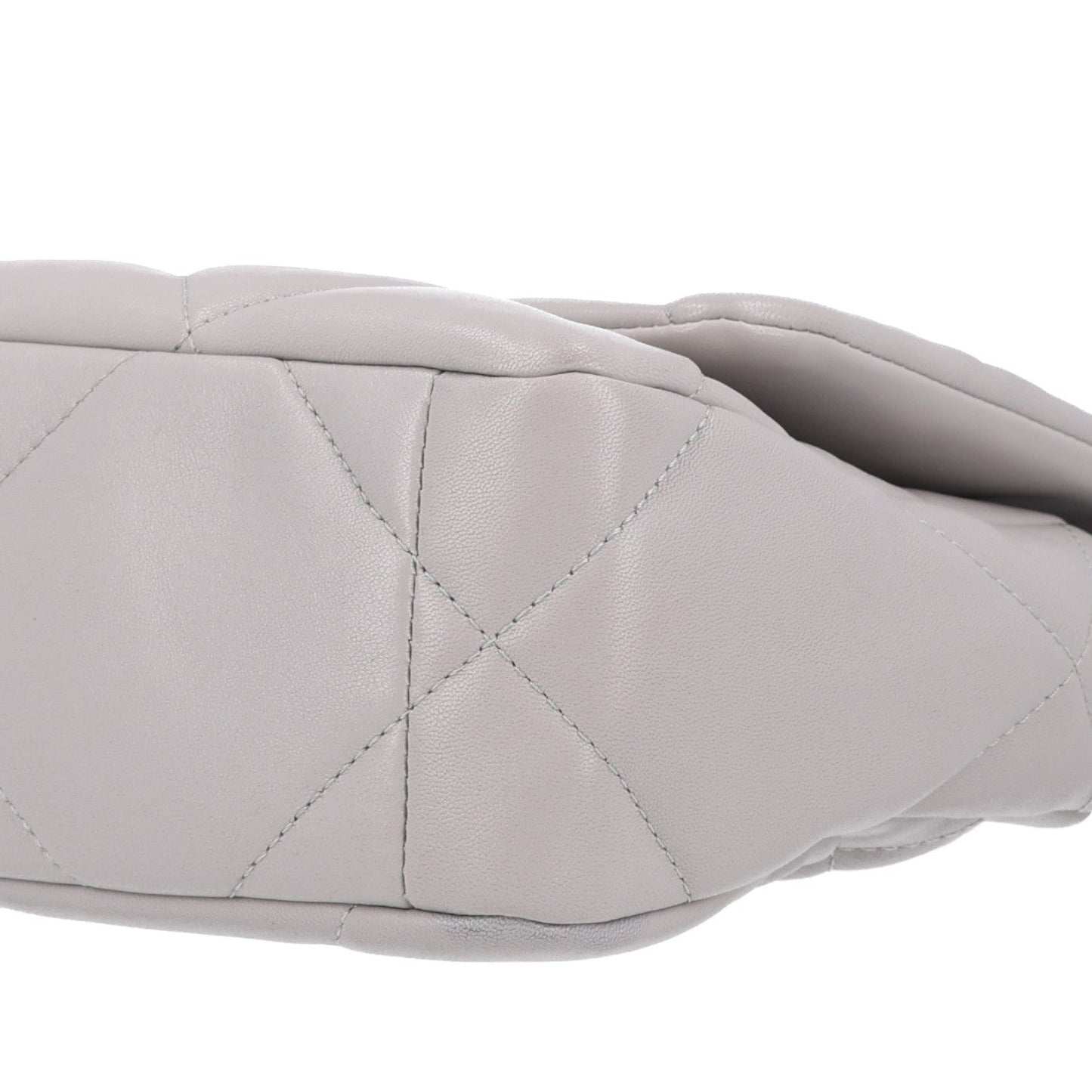 Lambskin Quilted Medium Chanel 19 Flap Grey