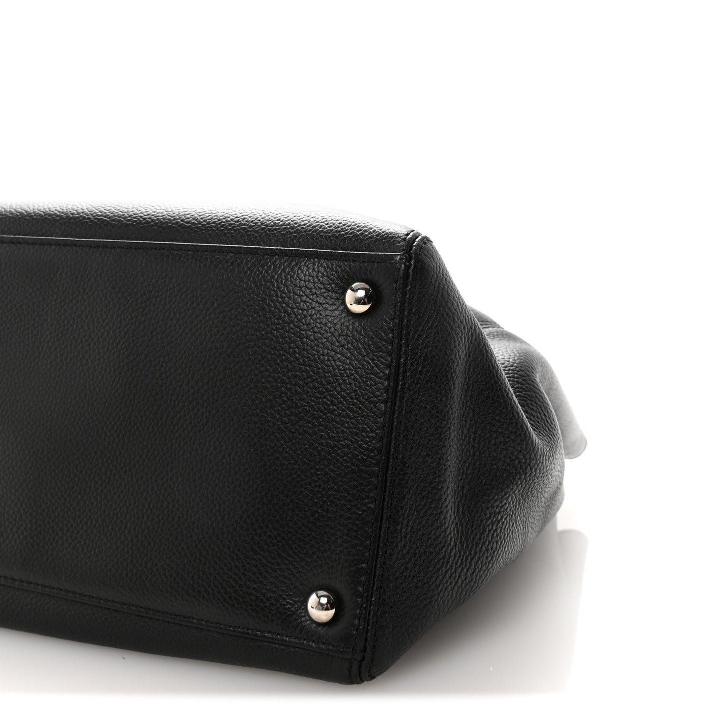 Calfskin Cerf Executive Shopper Tote Black