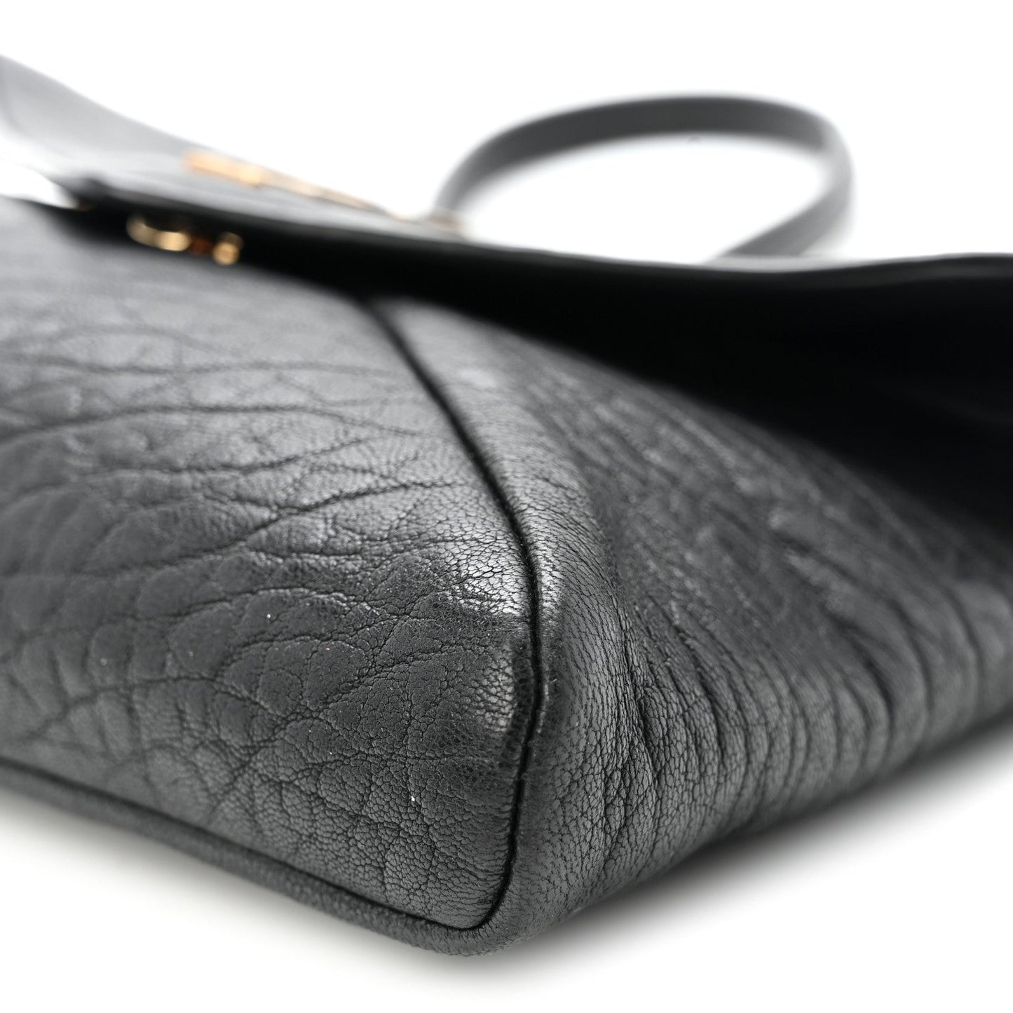 Supple Lambskin Small Cassandre Chain Pouch Black