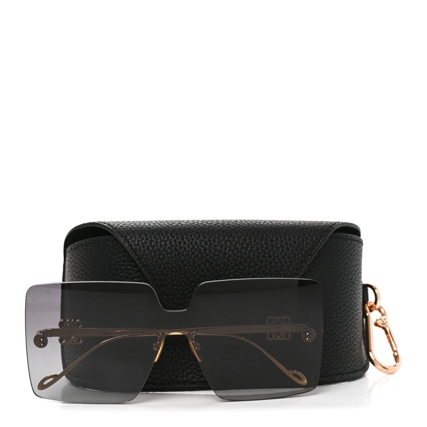 Metal Anagram Square Frame Sunglasses LW40082U Gold