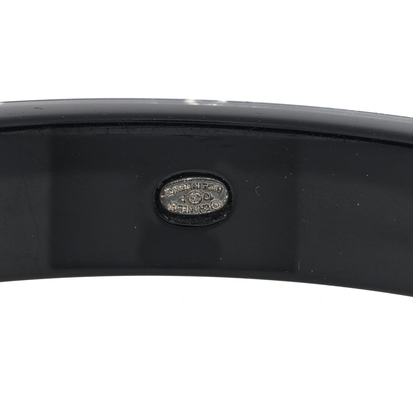 Resin Crystal CC Bangle Black