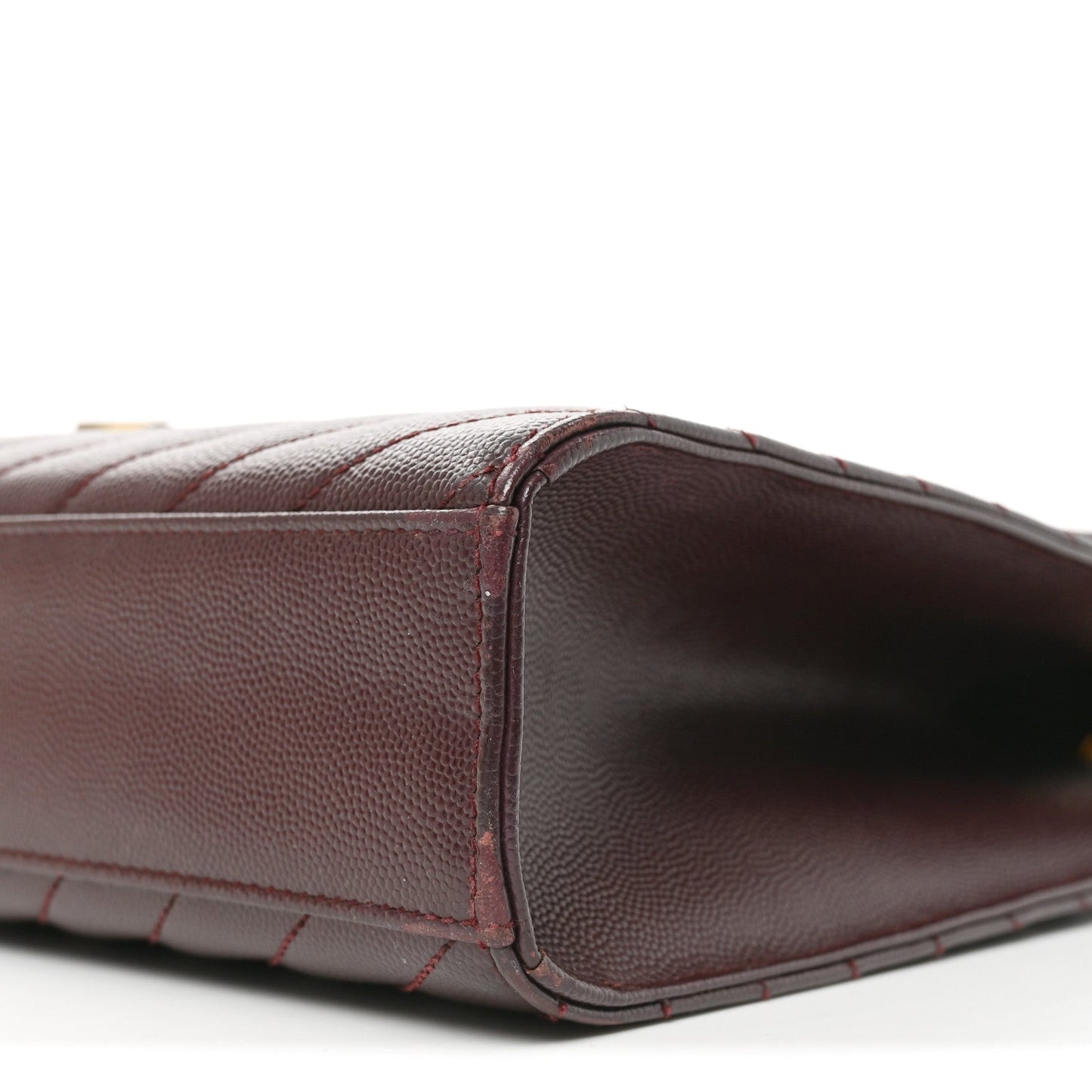 Grain De Poudre Matelasse Chevron Large Monogram Satchel Amaranto