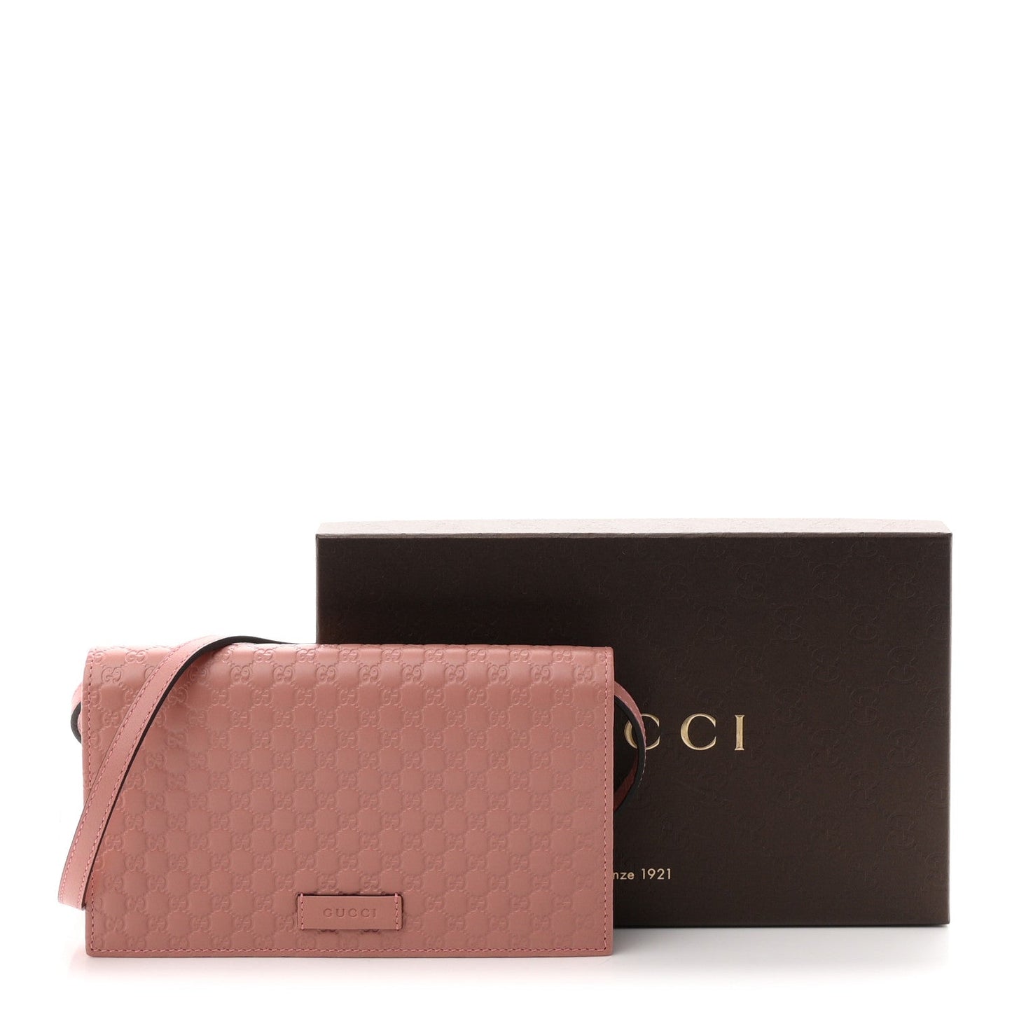 Microguccissima Crossbody Wallet Soft Pink Soft Pink