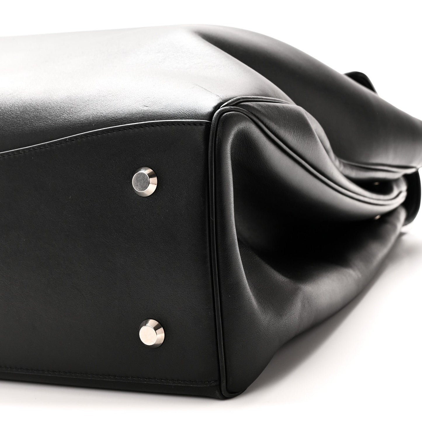 Smooth Calfskin Rodeo XL Top Handle Handbag Black Black