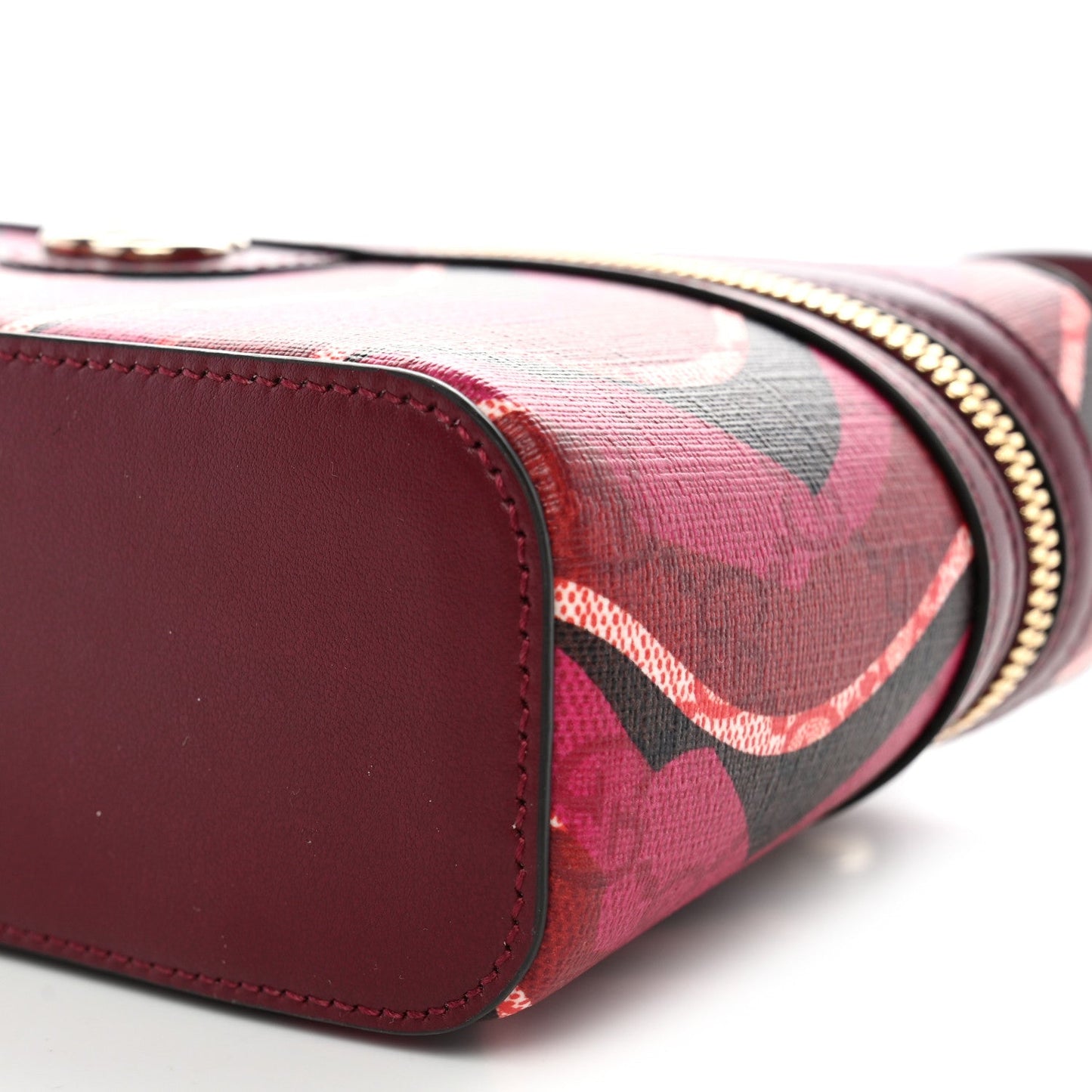 GG Supreme Monogram Canvas Lunar New Year Shoulder Bag Red Pink Multicolor
