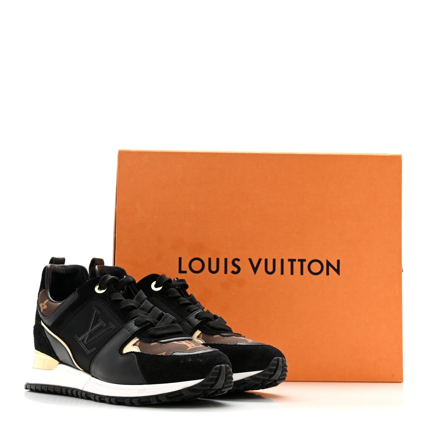 Suede Calfskin Recycled Monogram Nylon Run Away Sneakers 39 Black