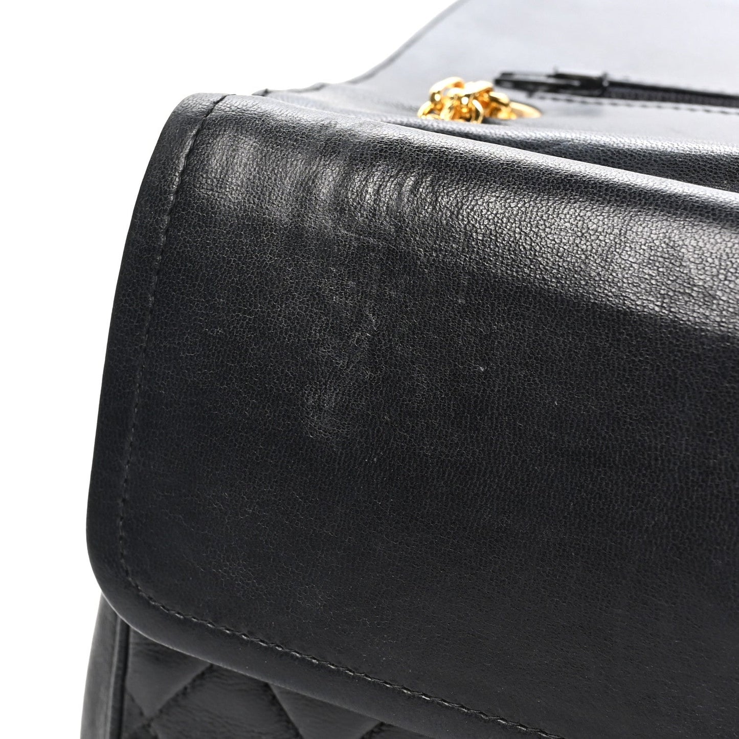 Lambskin Quilted Medium Double Flap Bijoux Chain Black