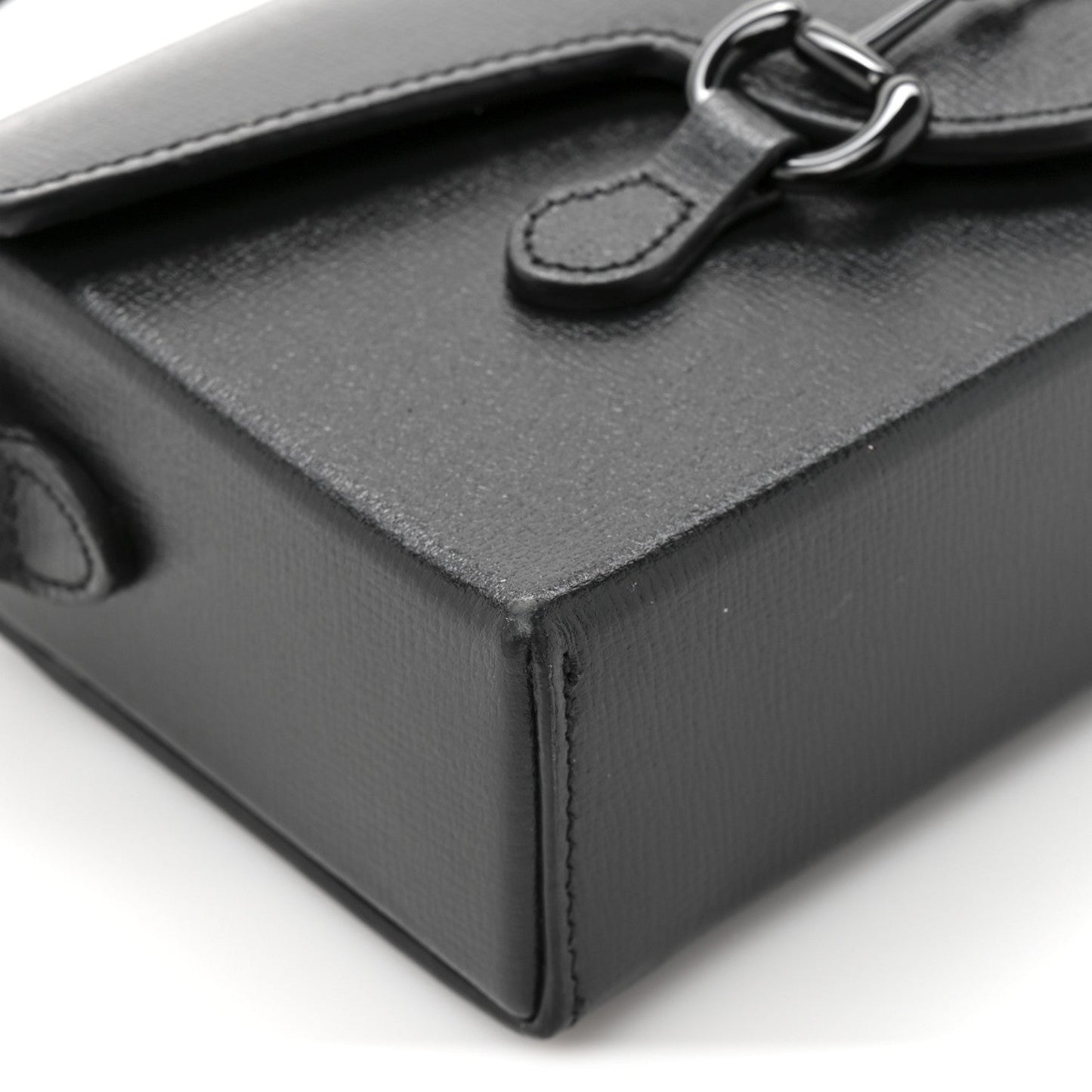 Azalea Calfskin Monochrome Mini Horsebit 1955 Shoulder Bag Black