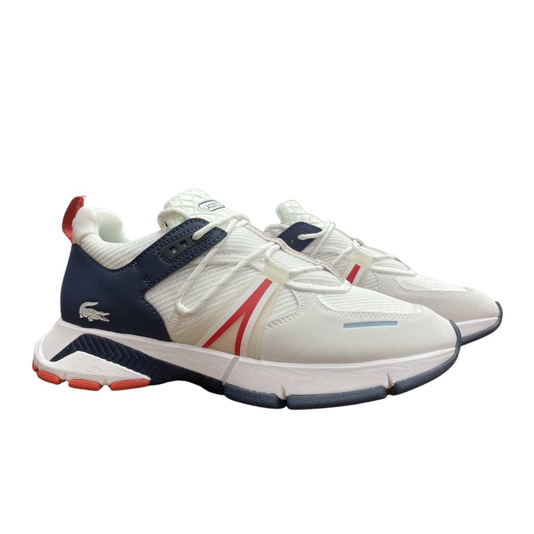 LACOSTE TEXTILE L003 0722 SMA - MENS / WHITE N/NAVY /RED