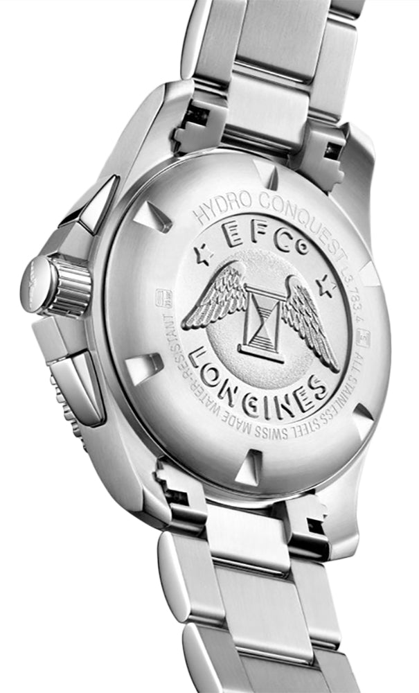 Longines HydroConquest Automatic Chronograph Stainless Steel Gray Dial Date Divers Mens Watch L3.783.4.76.6