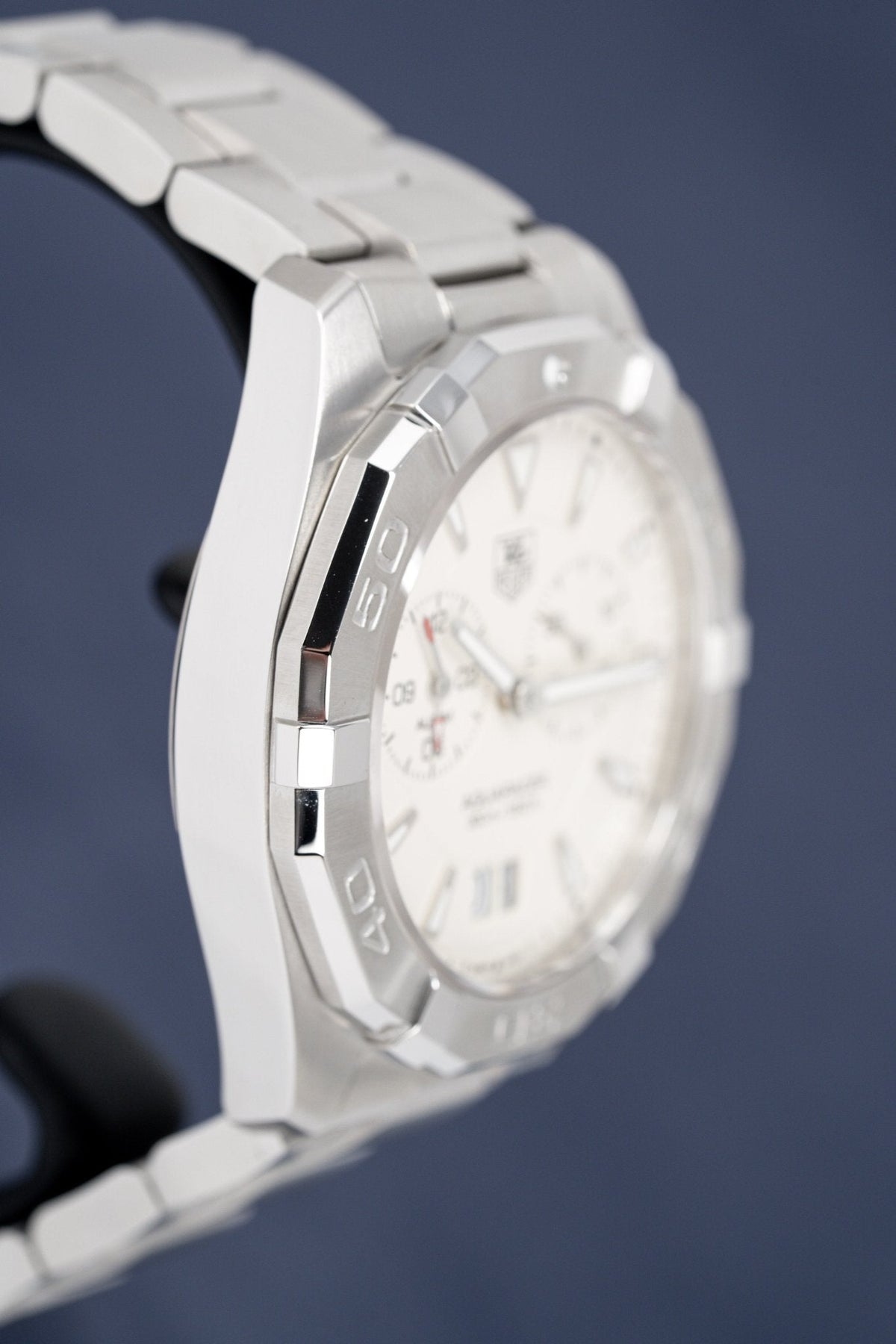 Tag Heuer Aquaracer Chronograph White Dial Silver Steel Strap Watch for Men - WAY111Y.BA0928