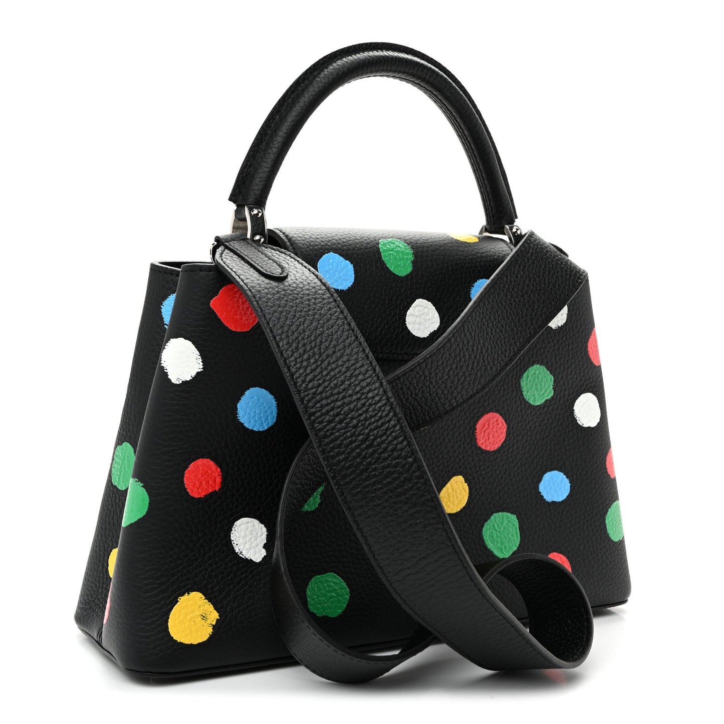 LV X YK Taurillon Capucines MM Black