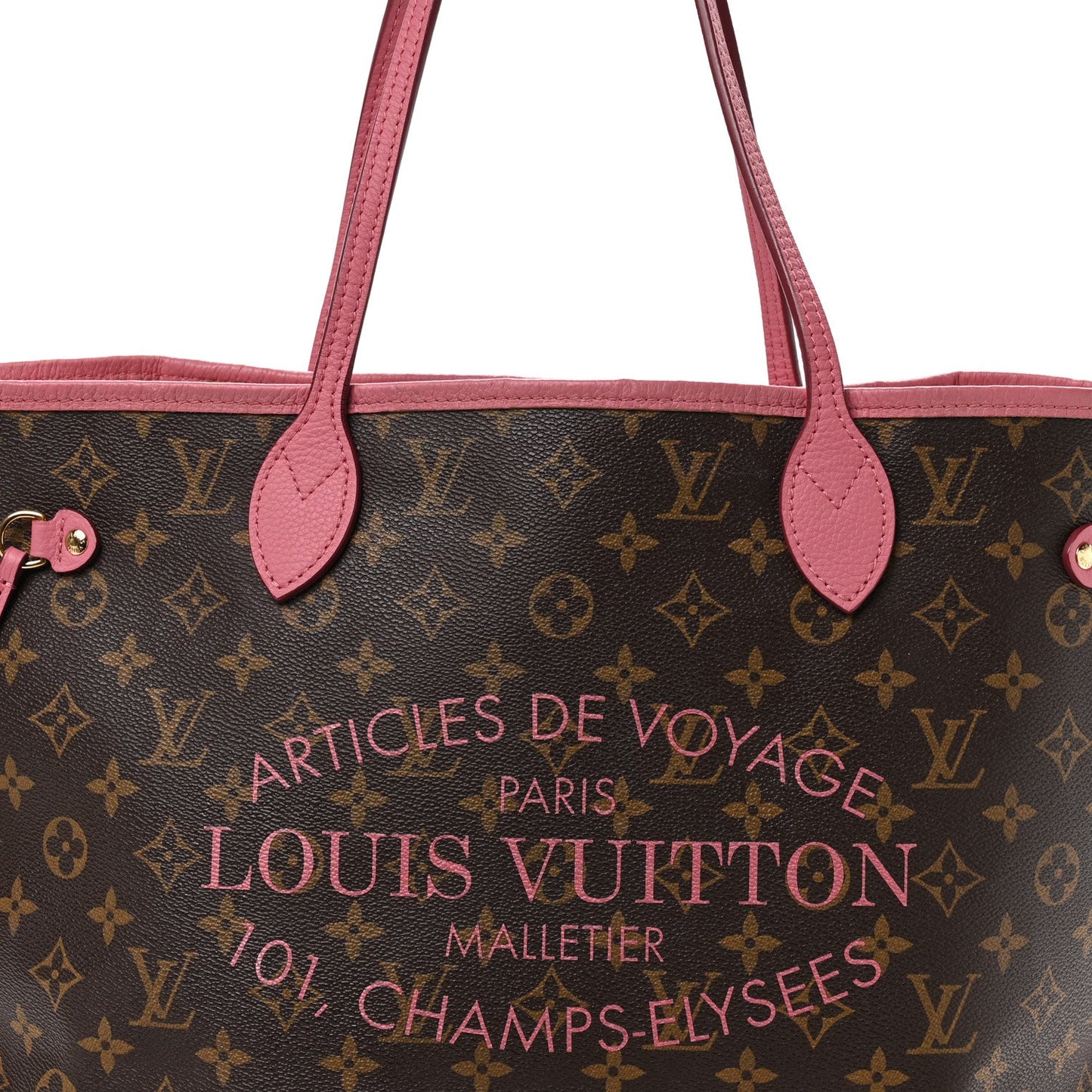 Monogram Articles de Voyage Ikat Neverfull MM Rose Velours
