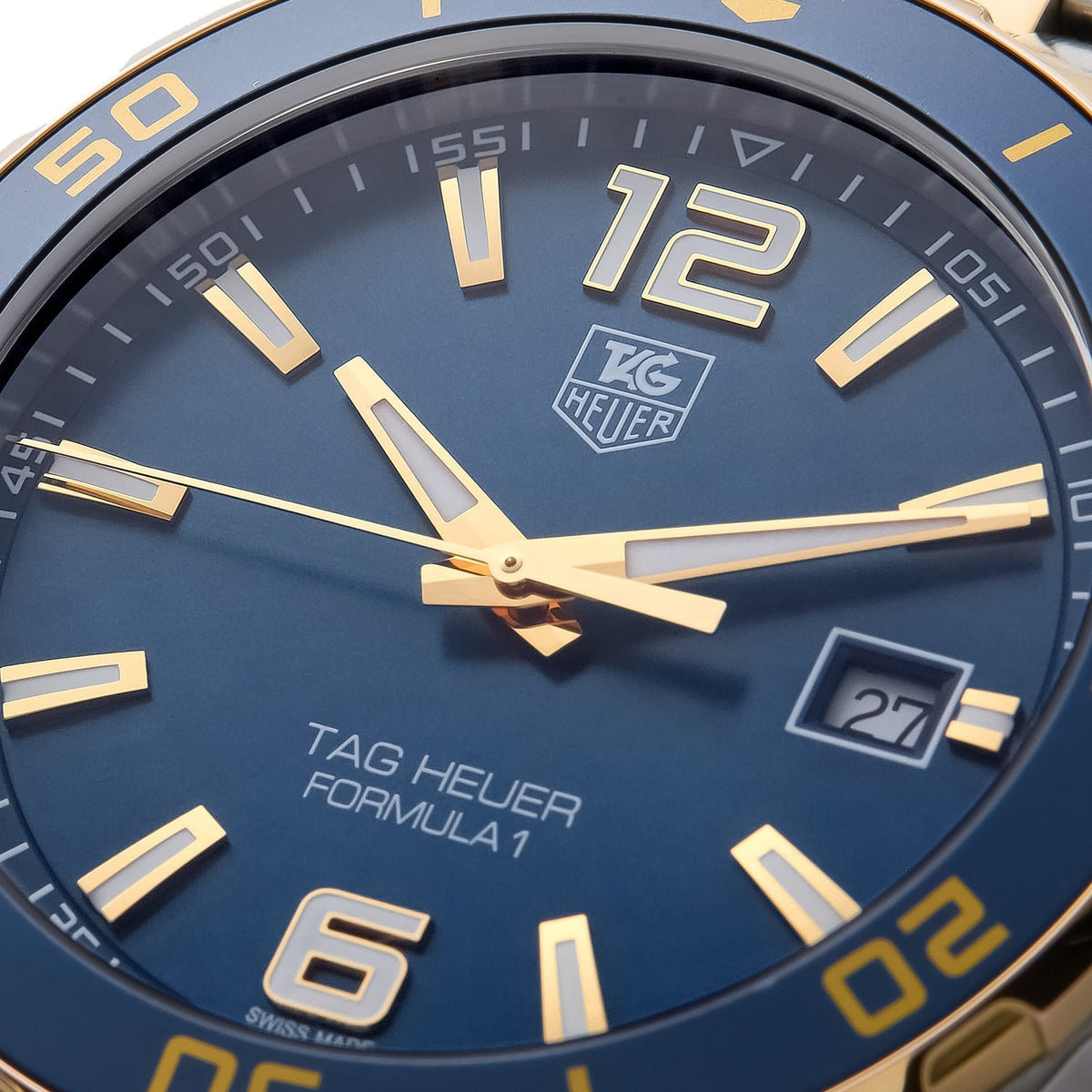 Tag Heuer Formula 1 Analog Blue Dial Two Tone Steel Strap Watch for Men - WAZ1120.BB0879