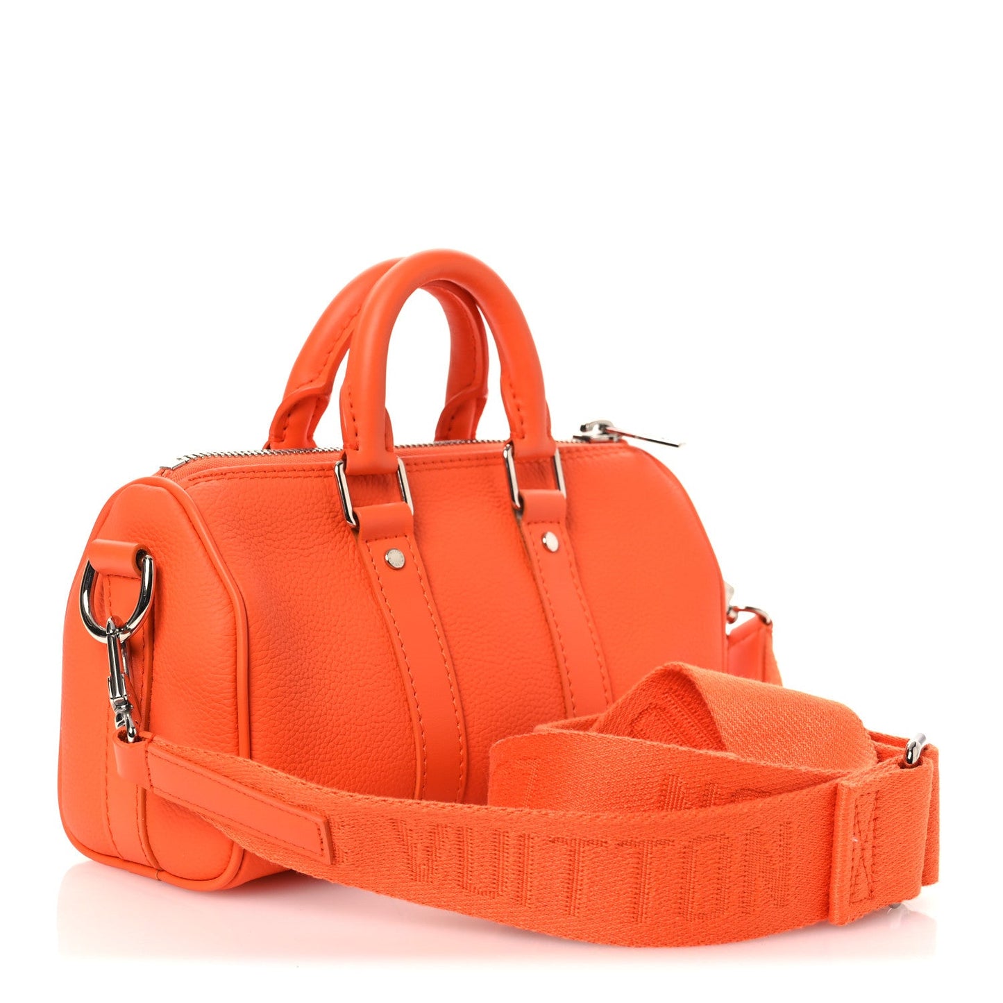Grained Calfskin Aerogram Keepall XS Orange