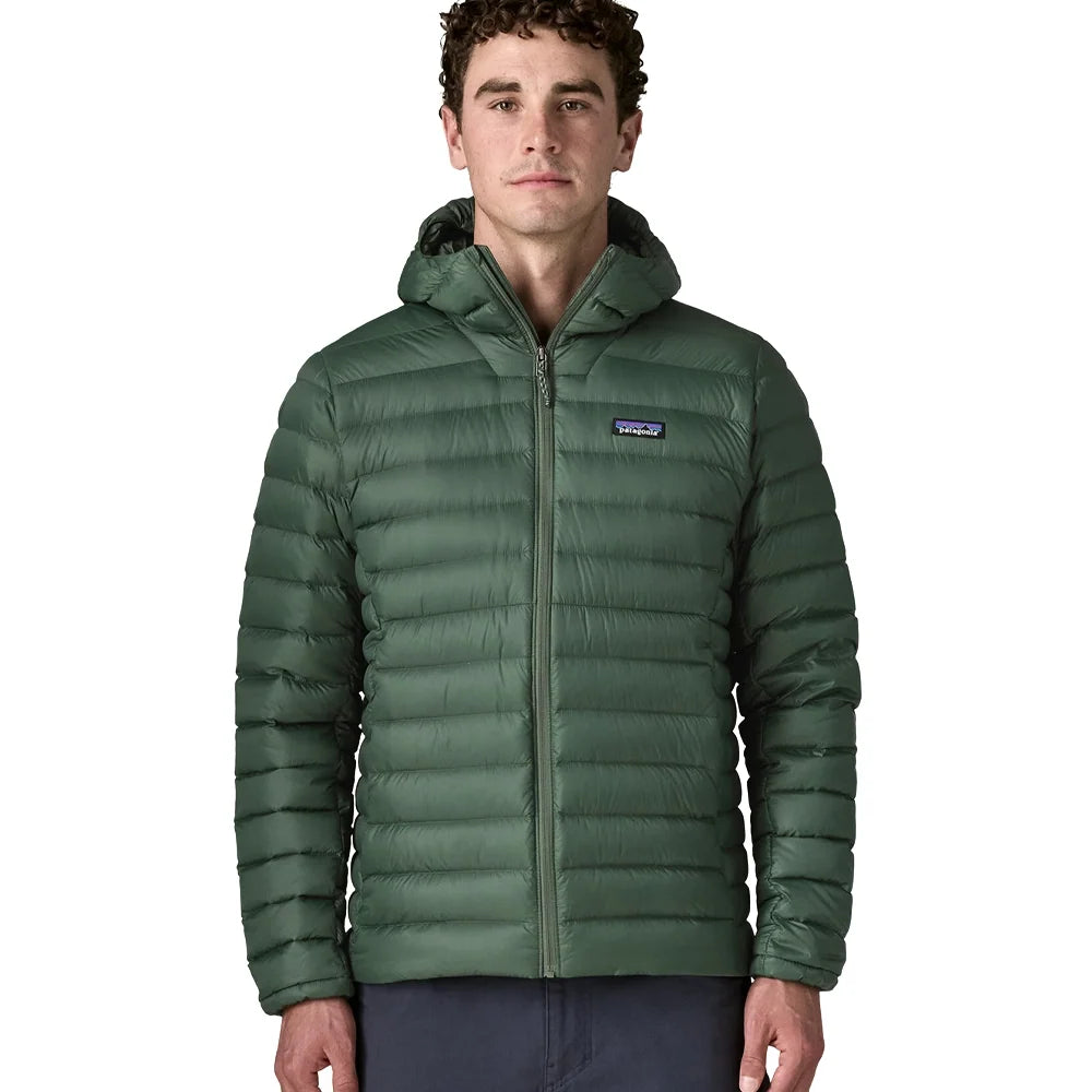 Men's Down Sweater Hoody - Treeline Green