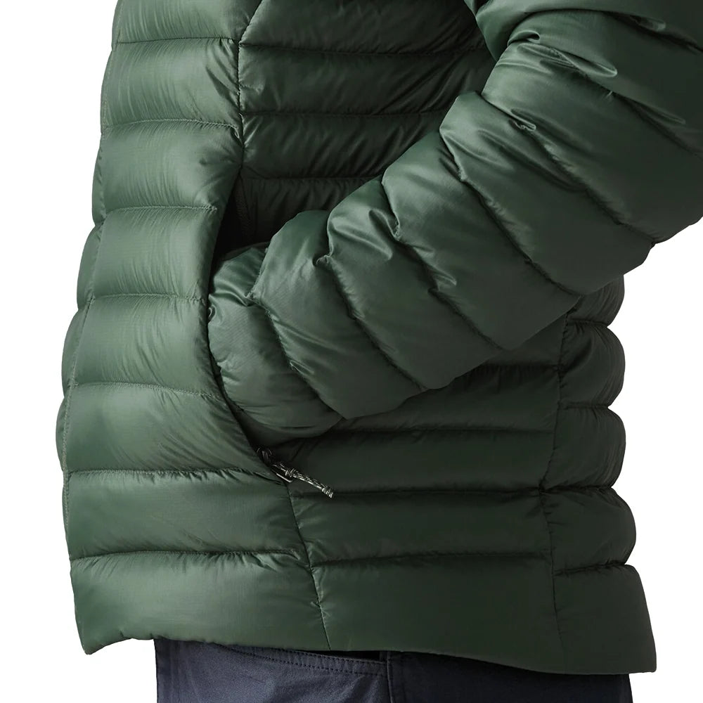 Men's Down Sweater Hoody - Treeline Green