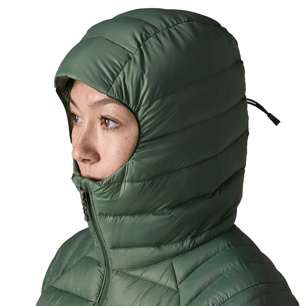 Women's Down Sweater Hoody - Canopy Green