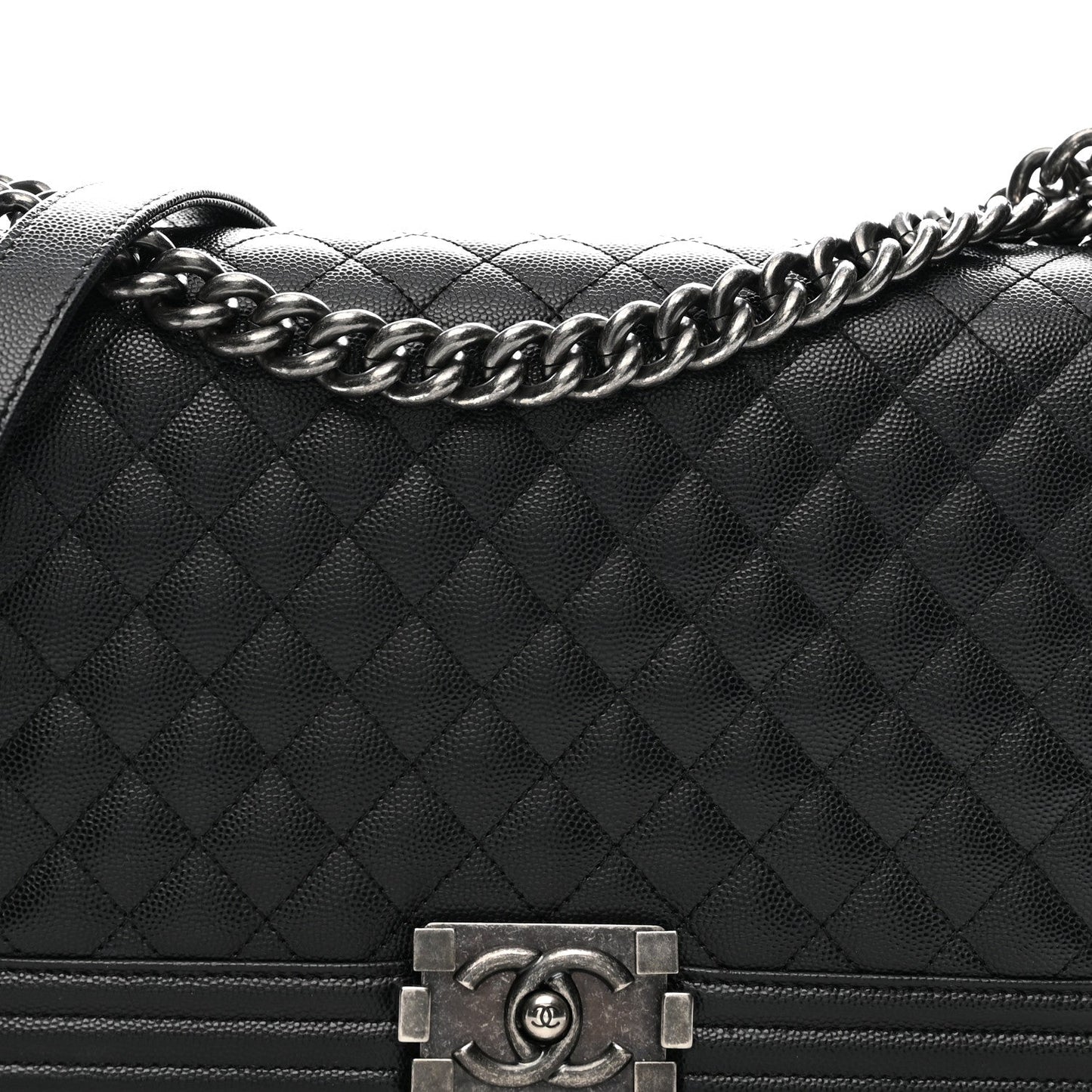 Caviar Quilted New Medium Boy Flap Black