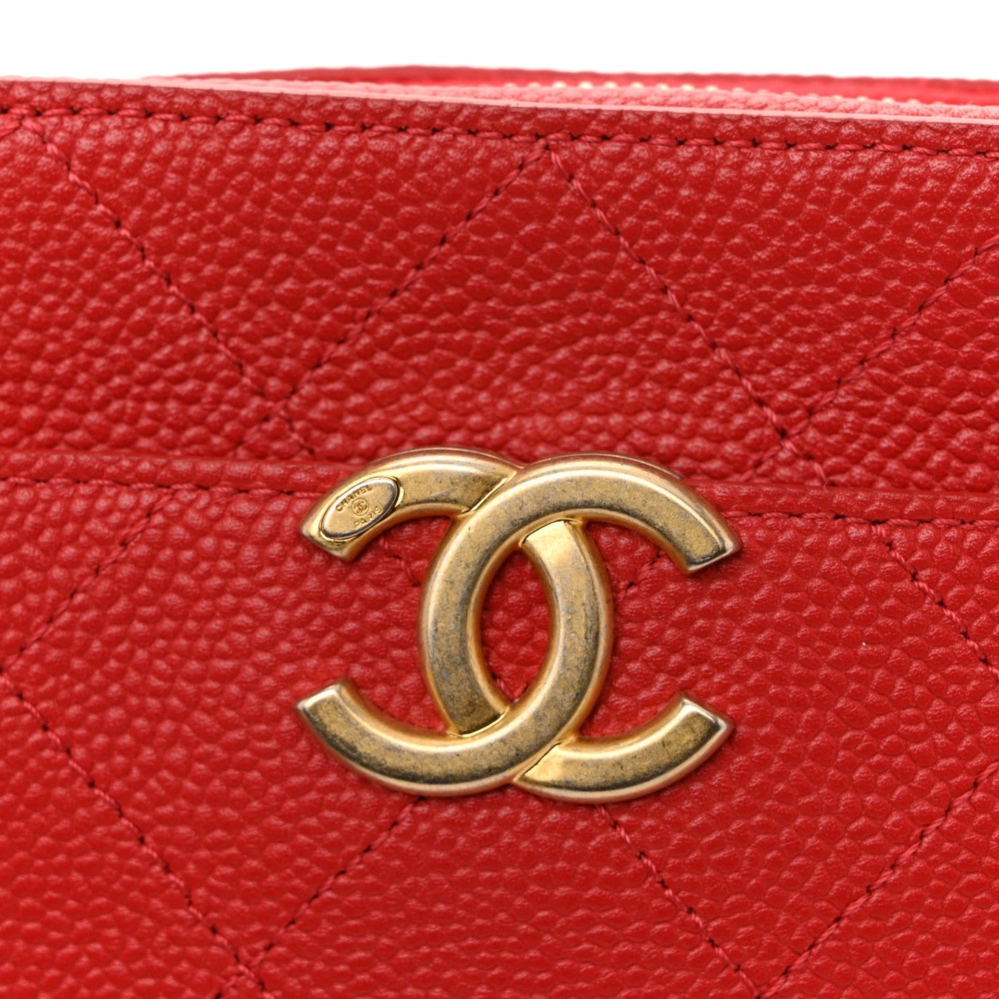 Caviar Quilted Waist Bag Red