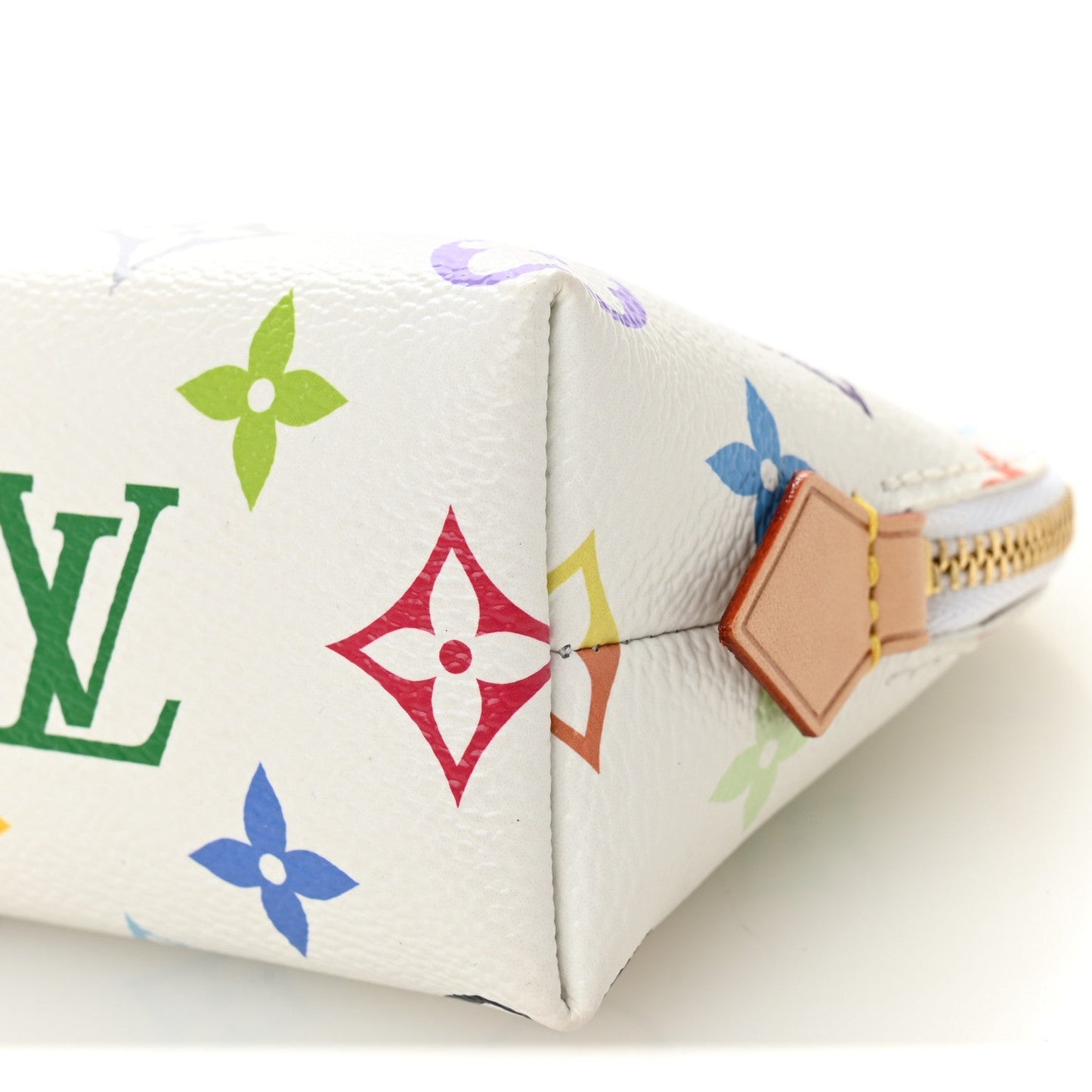 LV x TM Monogram Multicolor Cosmetic Pouch PM White