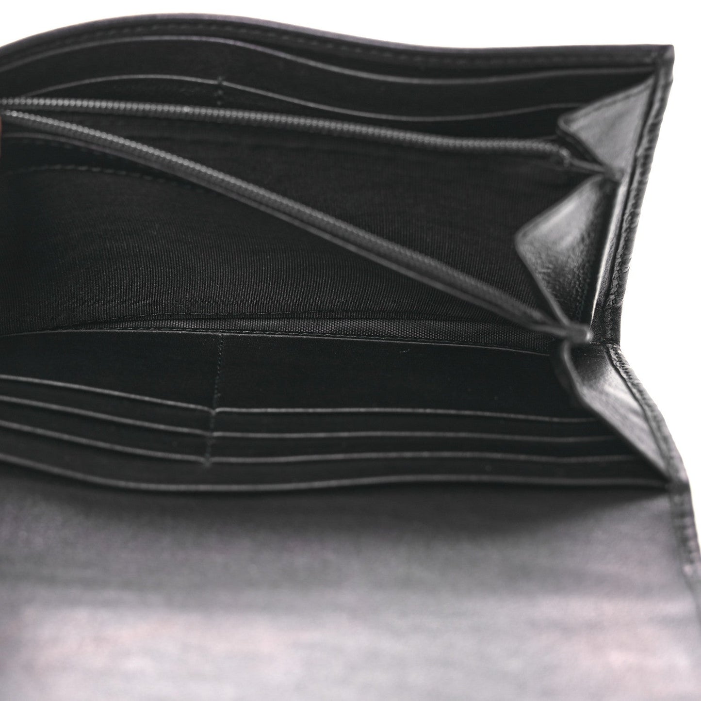Microguccissima Bow Continental Wallet Black