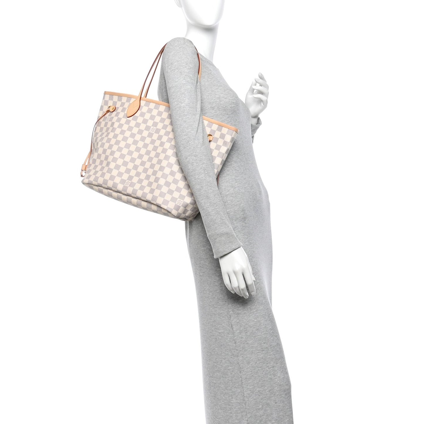 Damier Azur Neo Neverfull MM Rose Ballerine