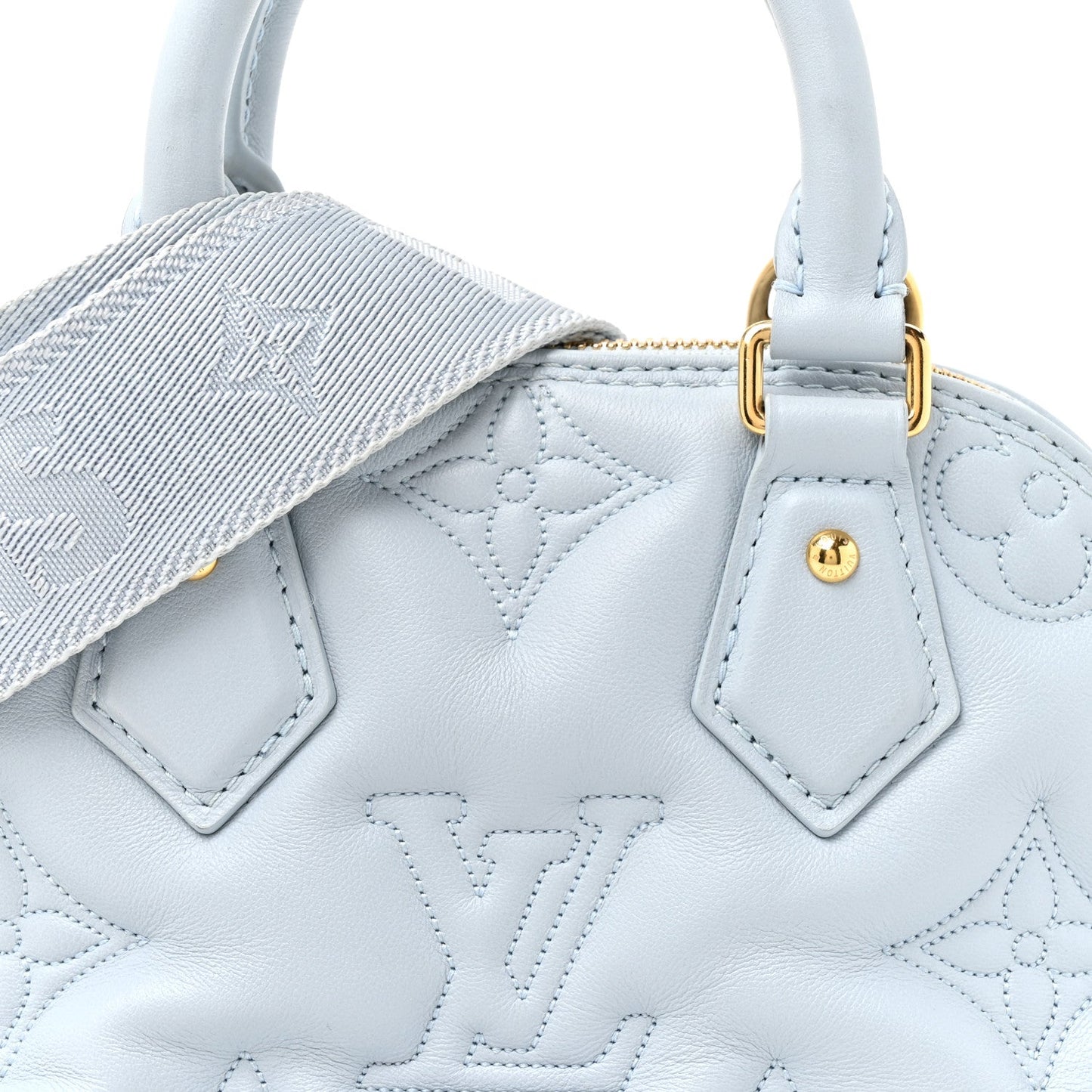 Calfskin Bubblegram Alma BB Ice Blue