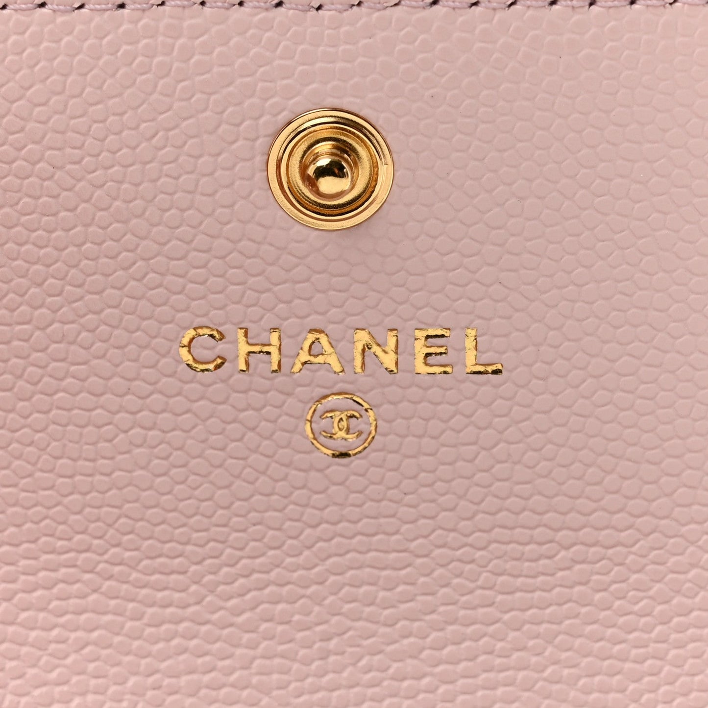 Caviar Quilted CC Flap Card Holder Rose