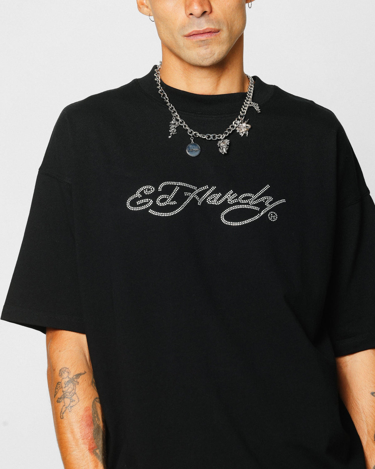 Ed Hardy Rhinestone Dragon Vintage T-Shirt Vintage Wash