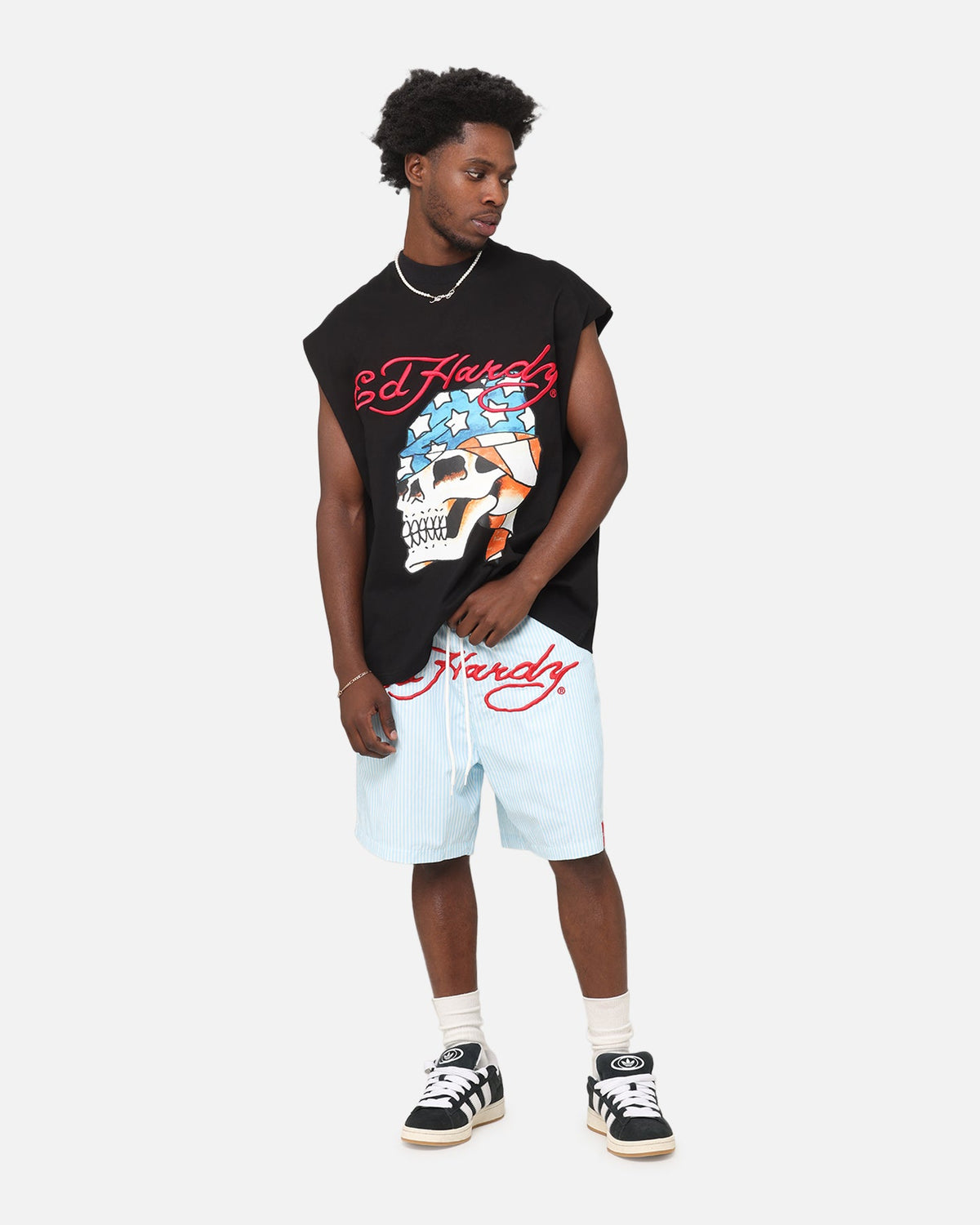 Ed Hardy Rebel Oversized Muscle T-Shirt Black