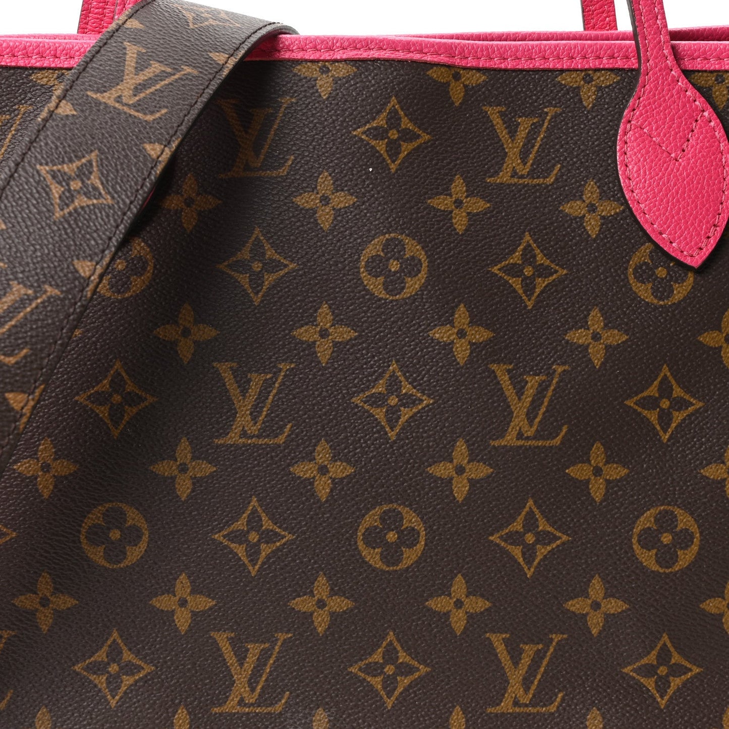 Monogram Inside Out Neverfull Bandouliere MM Rose Pondichery