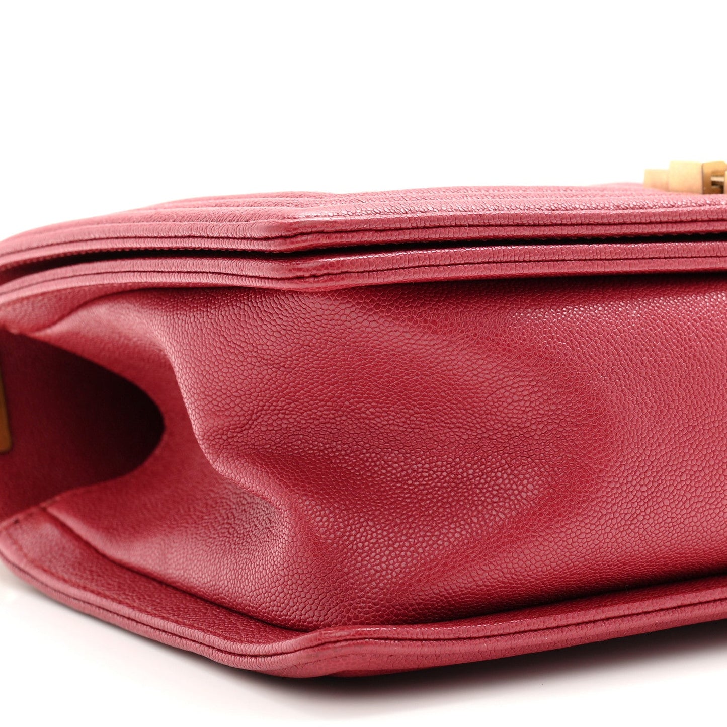 Caviar Quilted Medium Boy Flap Dark Red