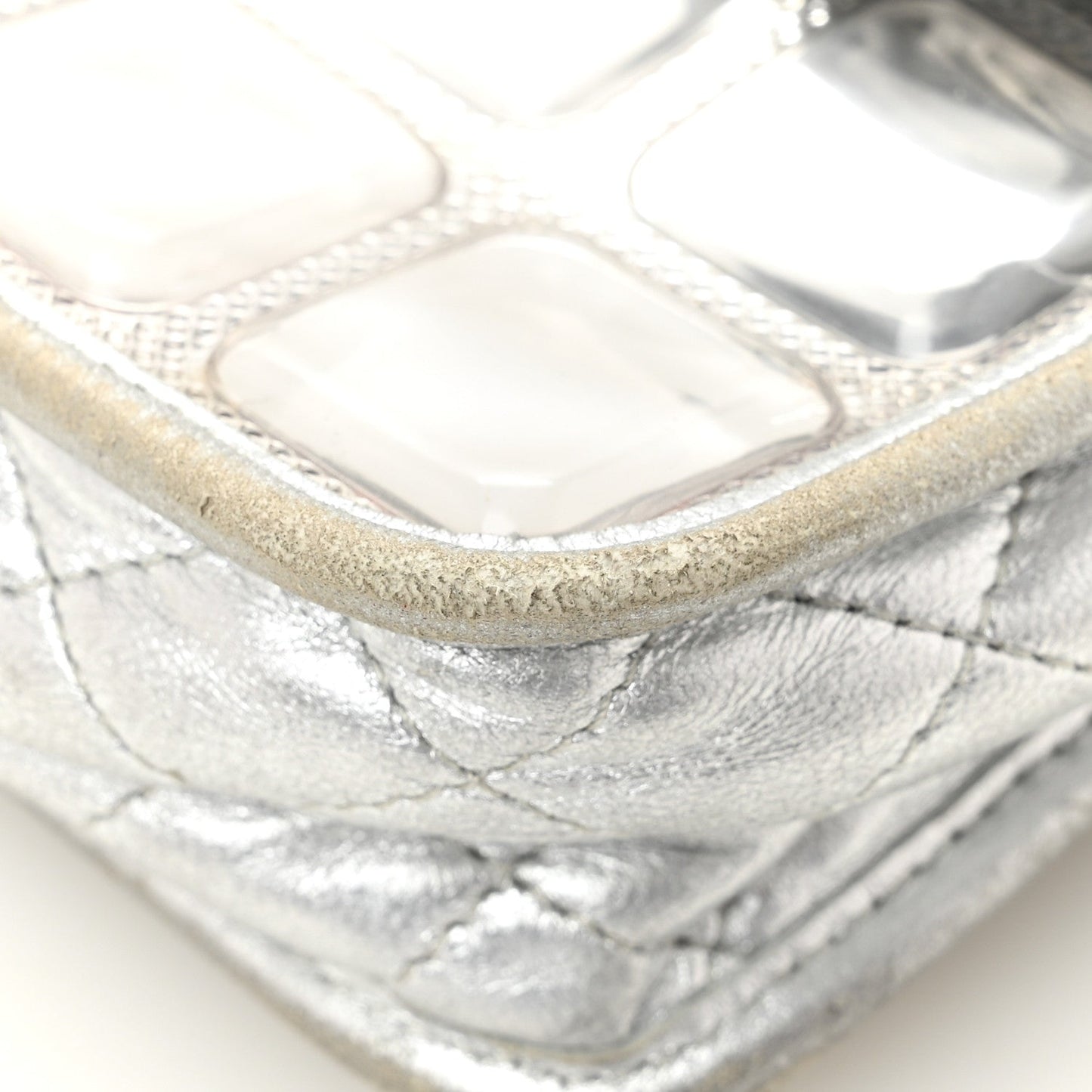 Vinyl Large Ice Cube Flap Silver