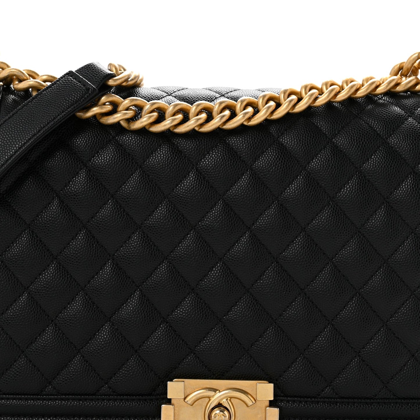 Caviar Quilted New Medium Boy Flap Black
