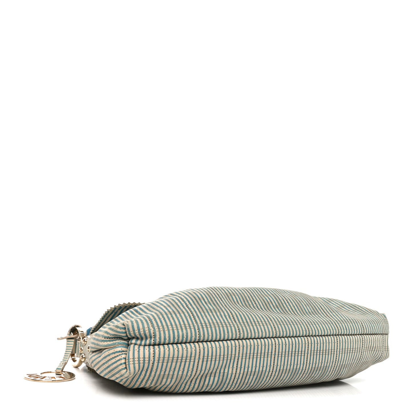 Vitello Perforated FF Striped Small Chef Bag Blue White