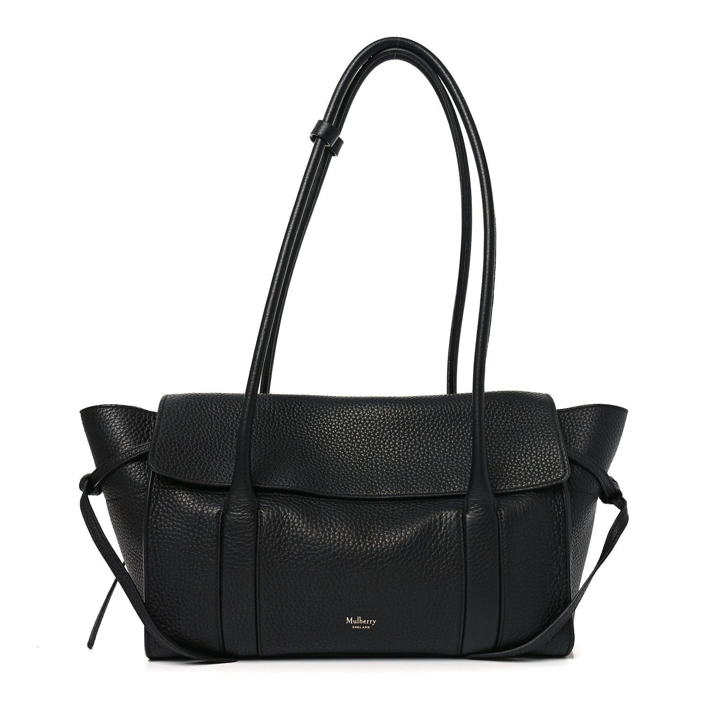 Heavy Grain Small Soft Bayswater Satchel Black