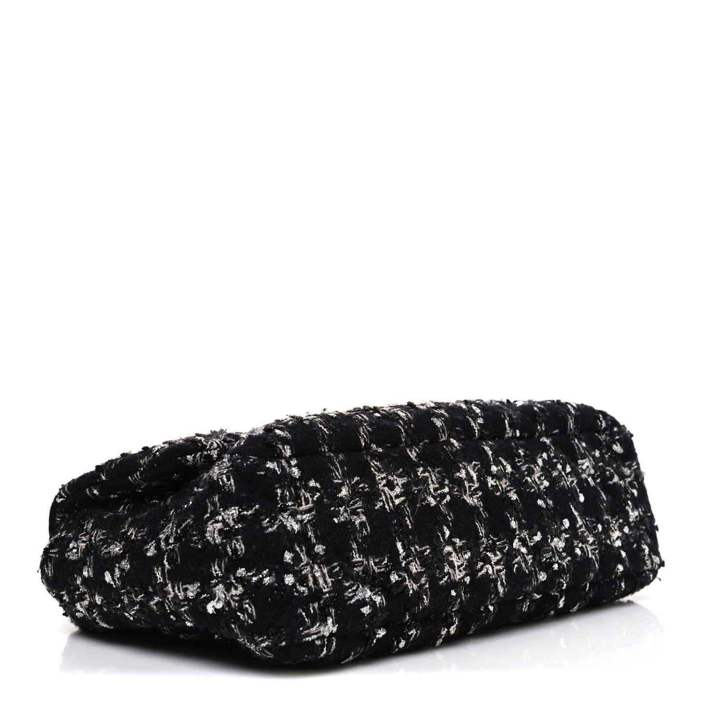 Tweed Quilted Large Chanel 19 Flap Black Silver Ecru